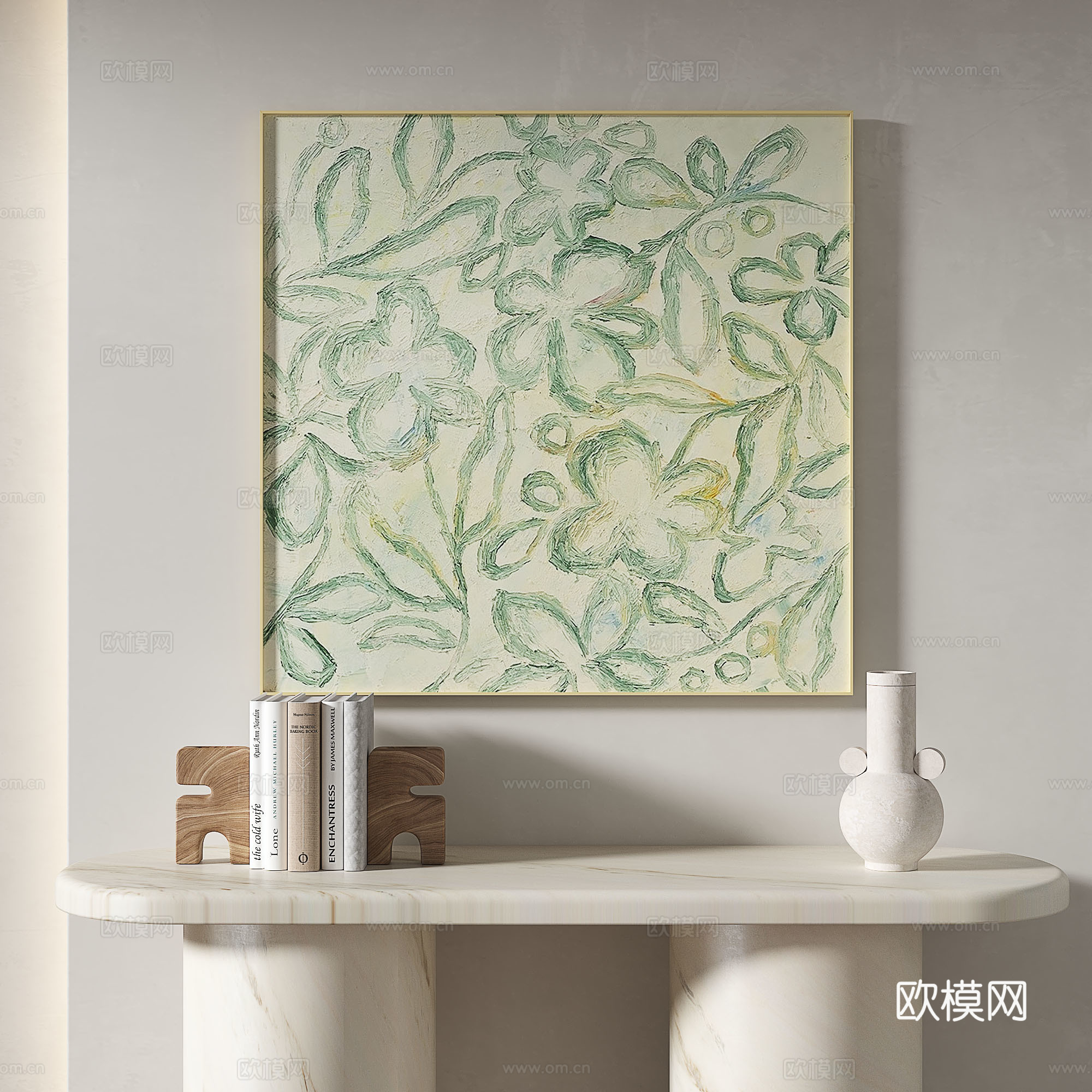 现代，简约，奶油风，复古，抽象，装饰画3d模型