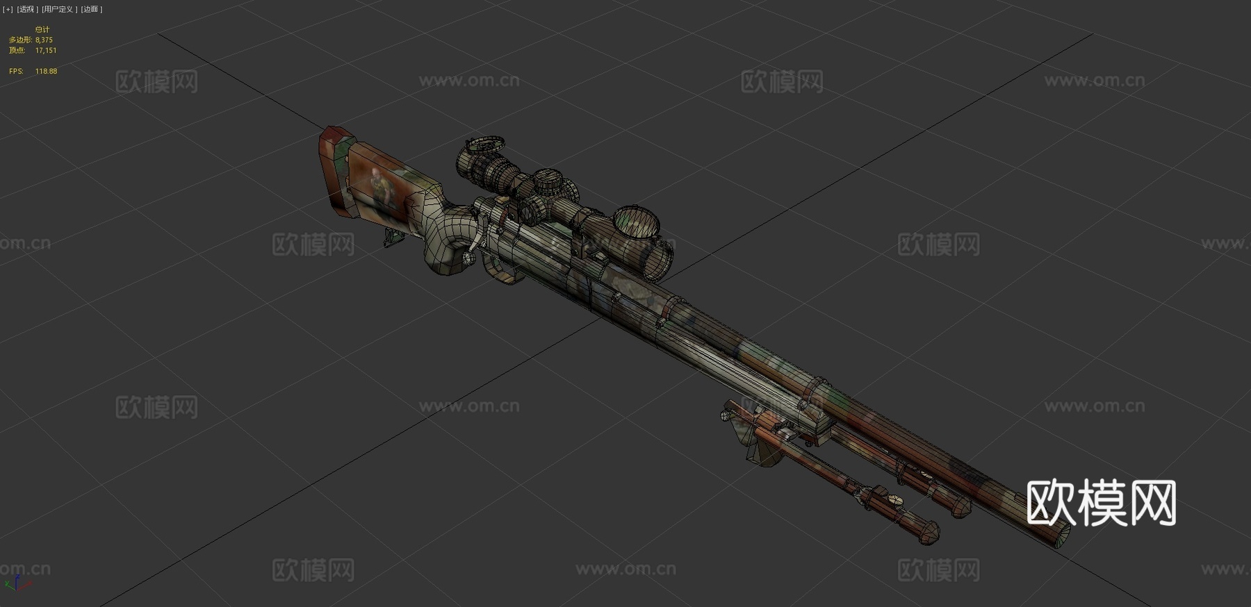 M24迷彩3d模型