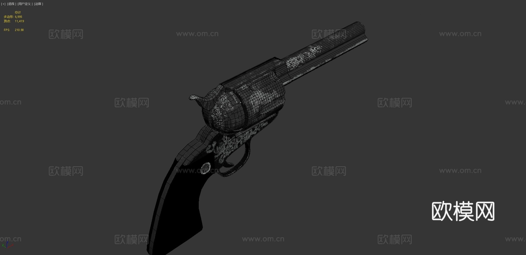 柯尔特45和平缔造者3d模型