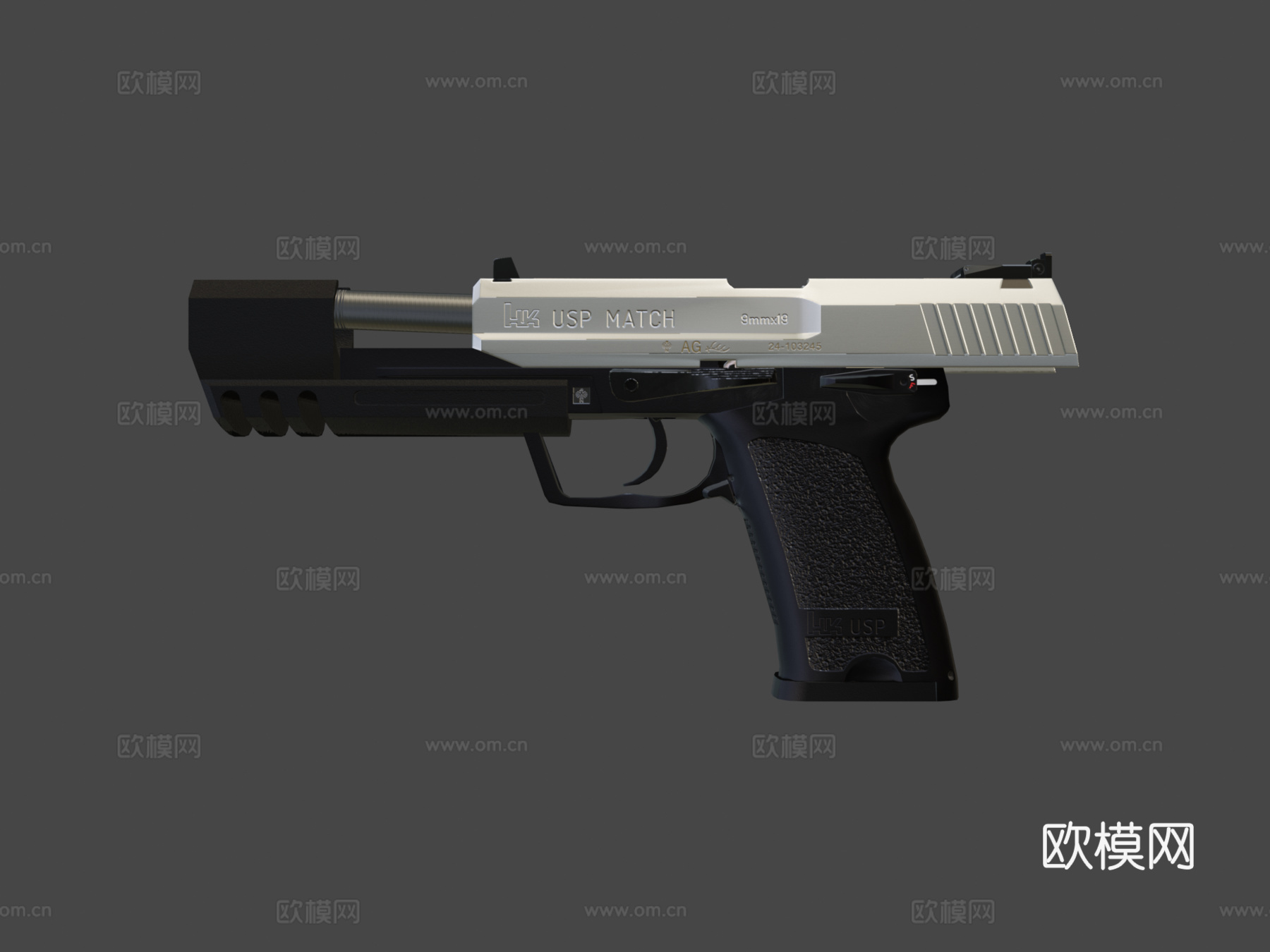 H&amp;K USP竞赛版3d模型