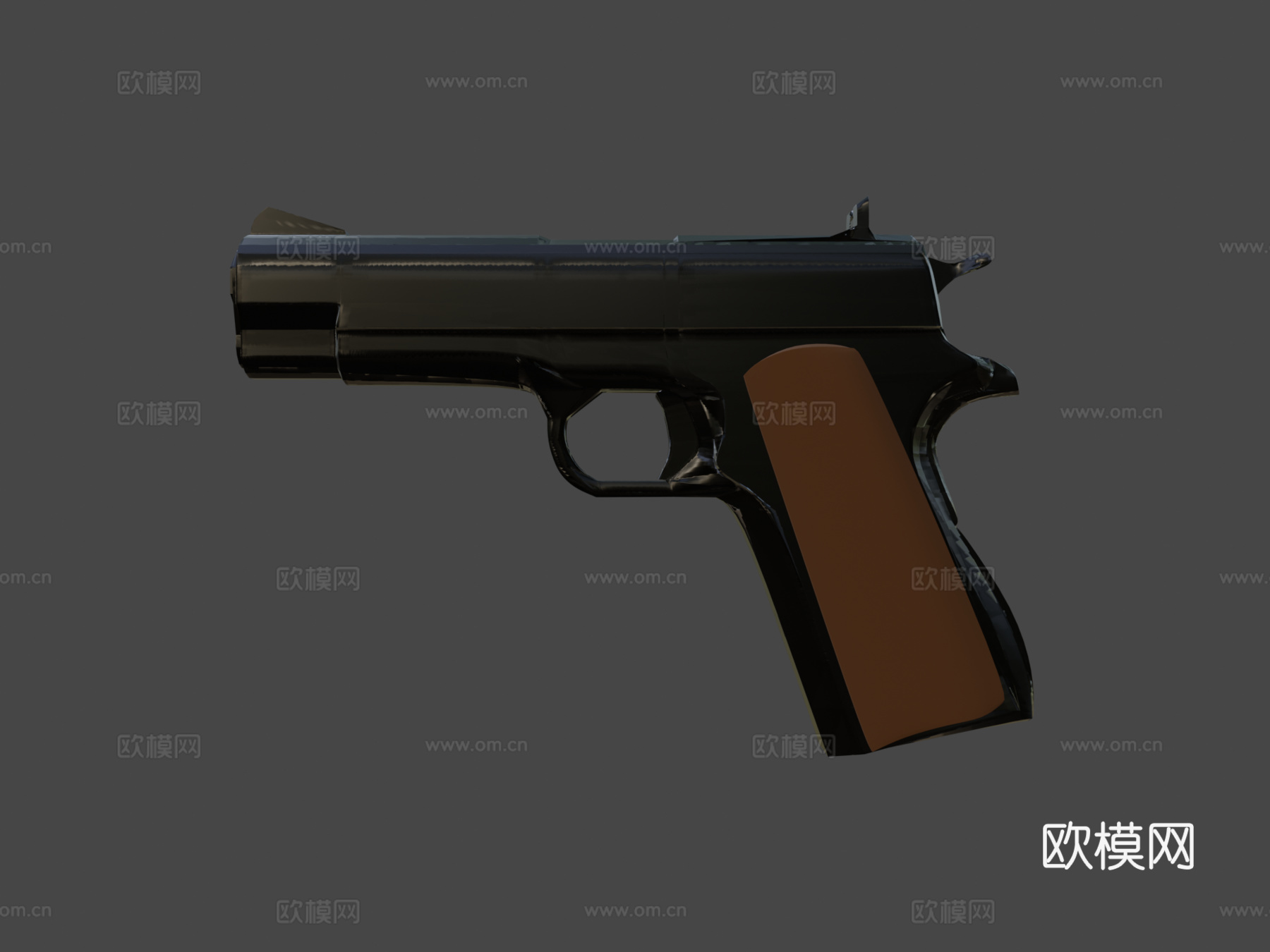 将官M15手枪3d模型