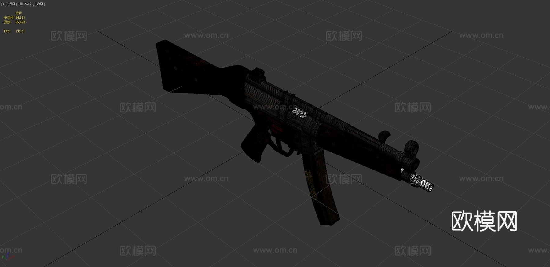 MP5冲锋枪3d模型