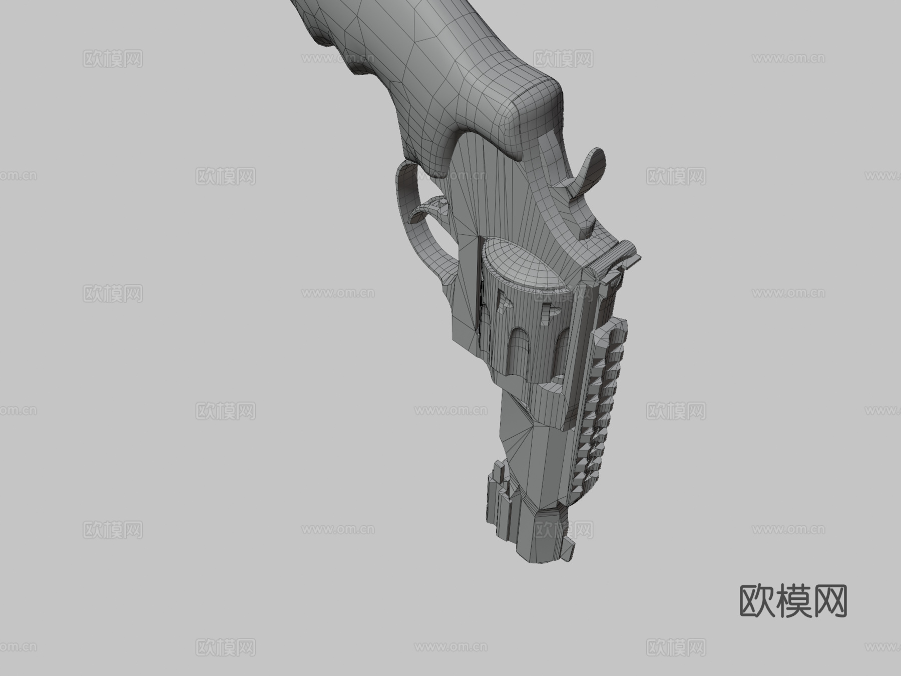 左轮手枪-爪3d模型