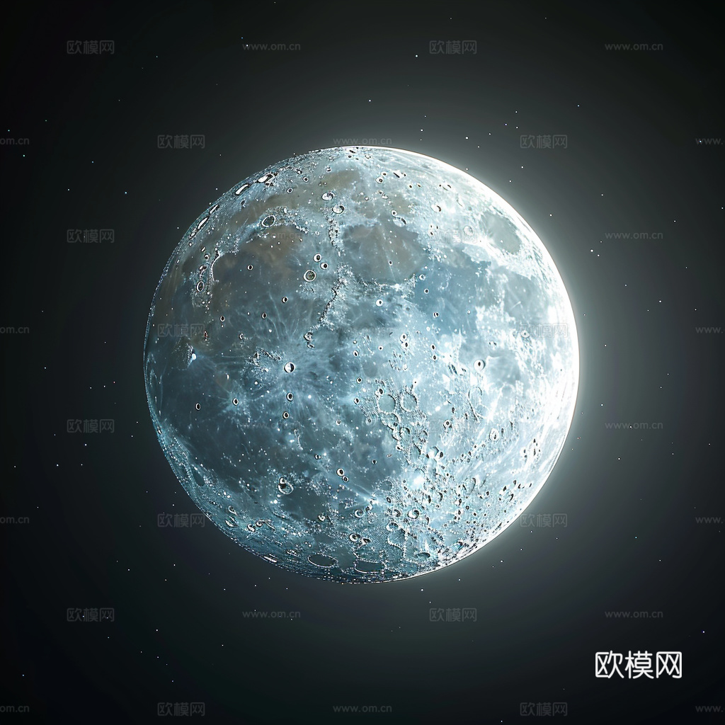 月球灯星球月亮陨石表表面