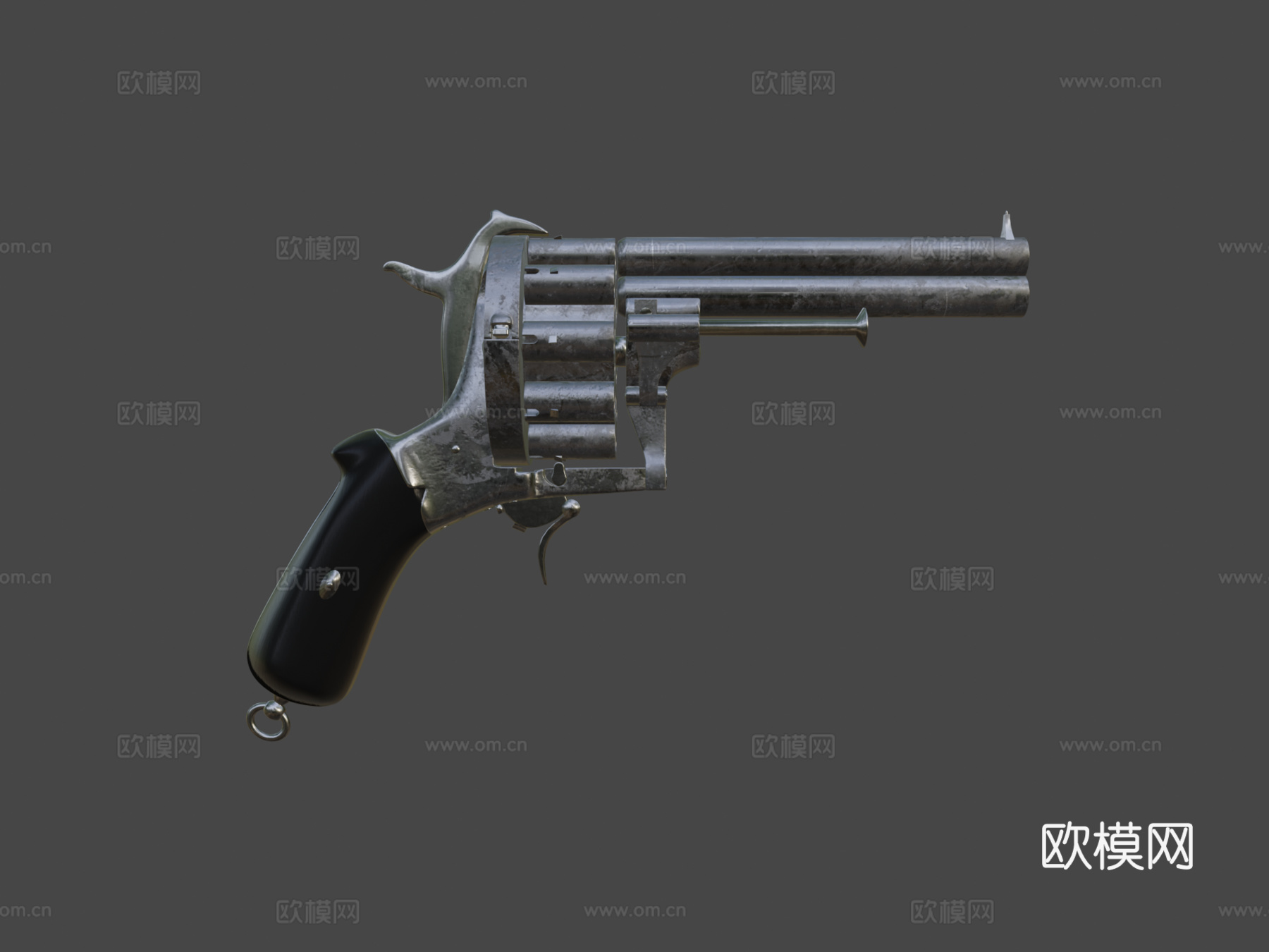 勒福舍左轮(20发双管)3d模型