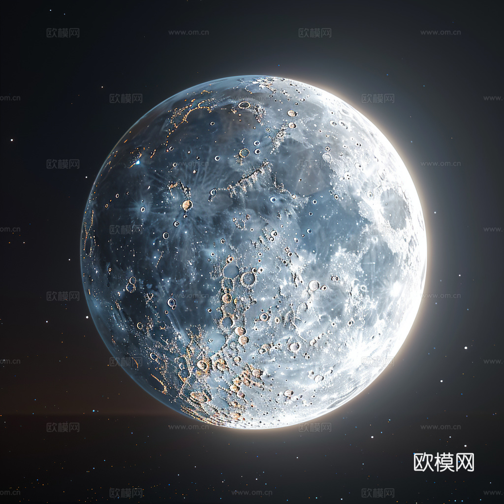 月球灯星球月亮陨石表表面