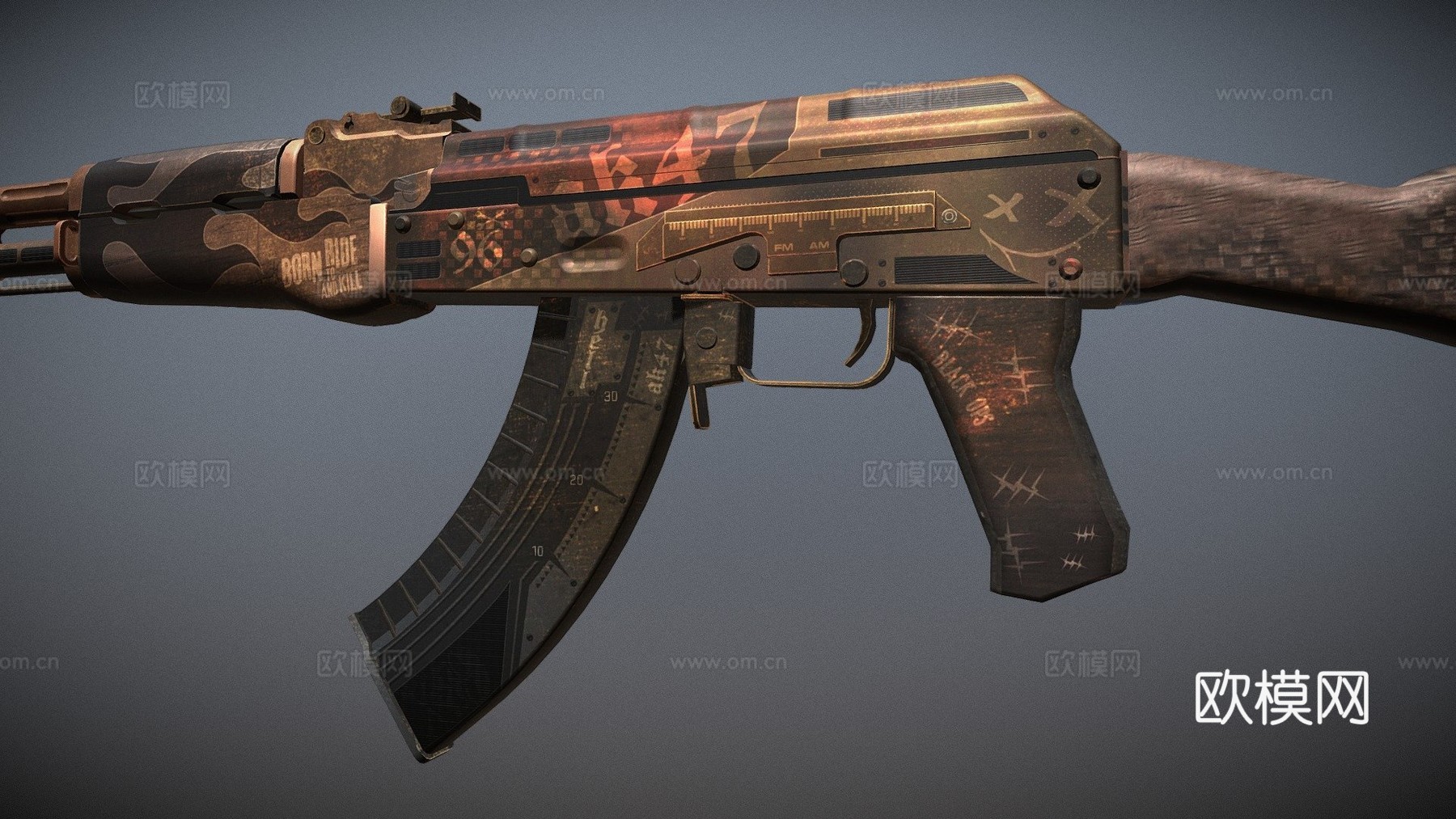 AK47-机车党3d模型
