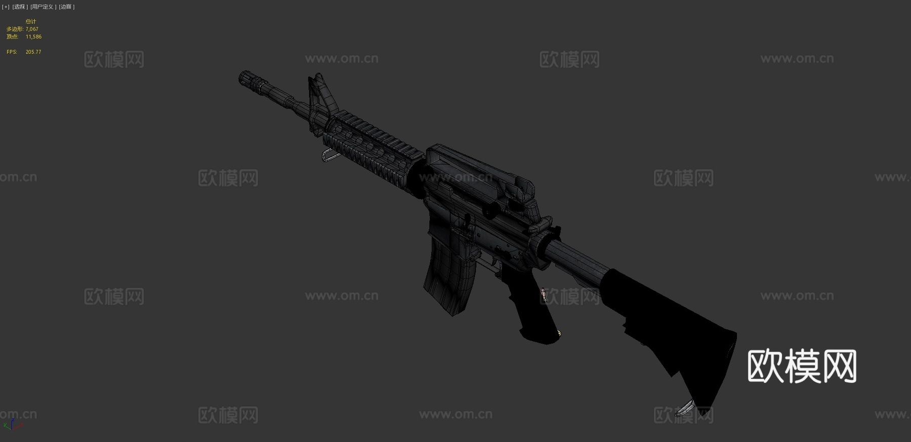 柯尔特M4A1卡宾枪3d模型