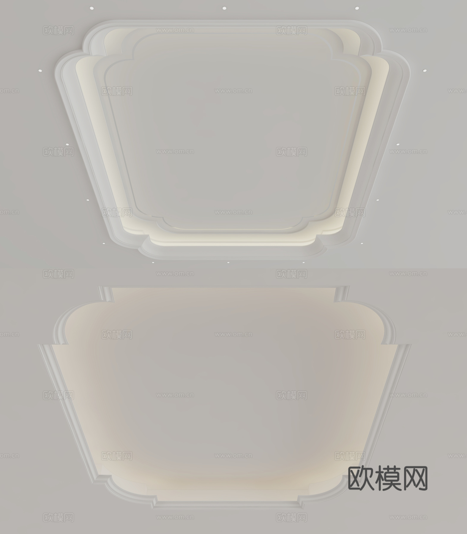 现代天花吊顶3d模型