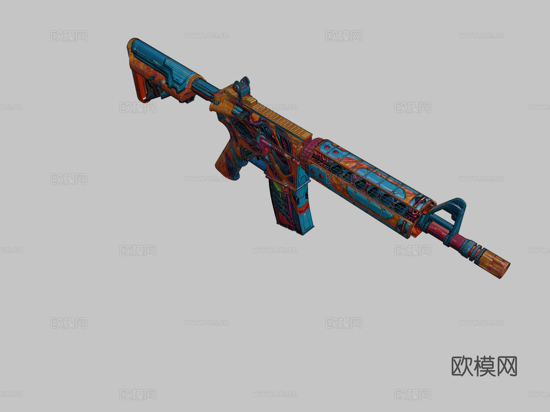 M4A4-生物战3d模型
