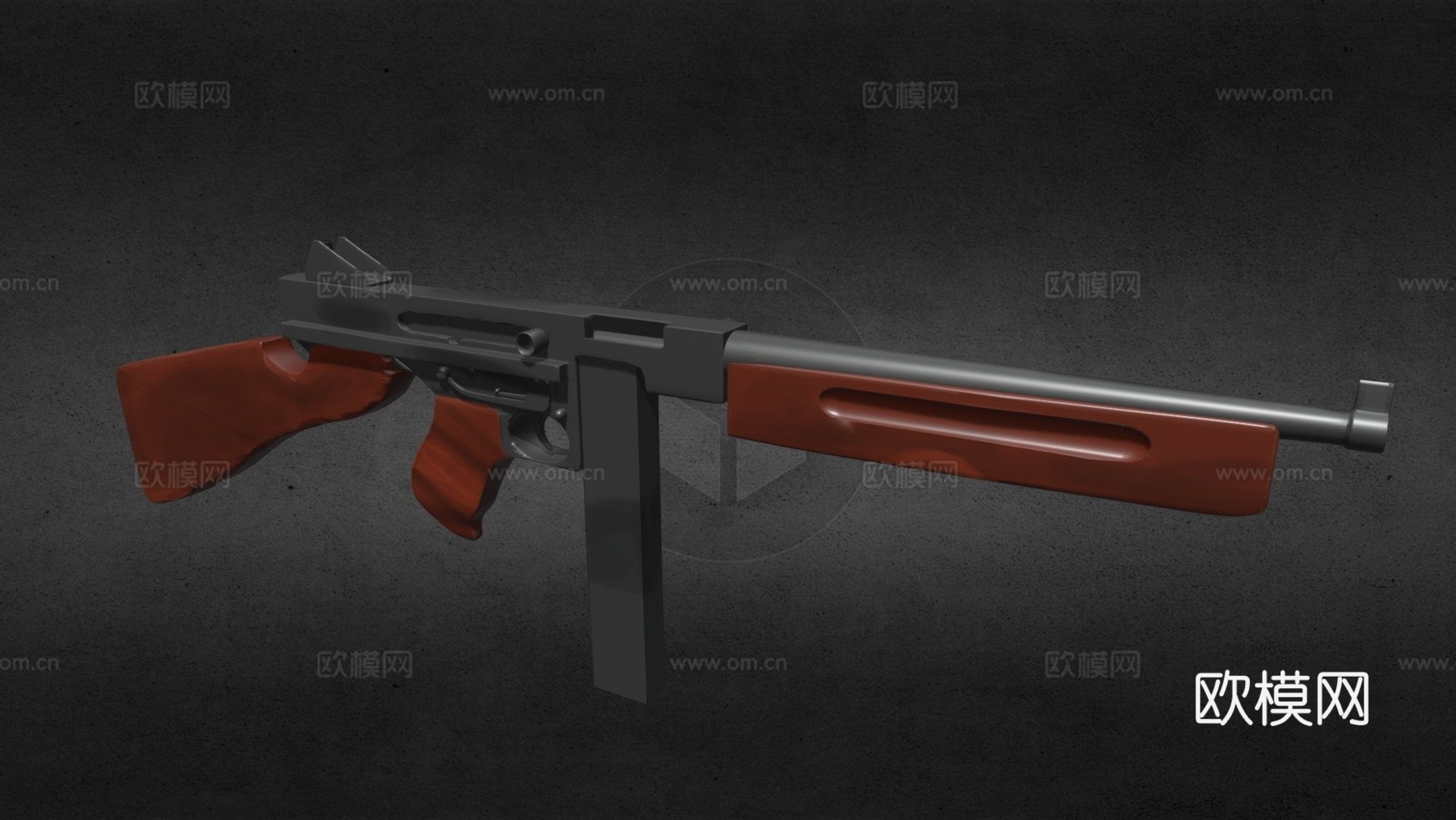 M1A1汤姆森冲锋枪(V1)3d模型