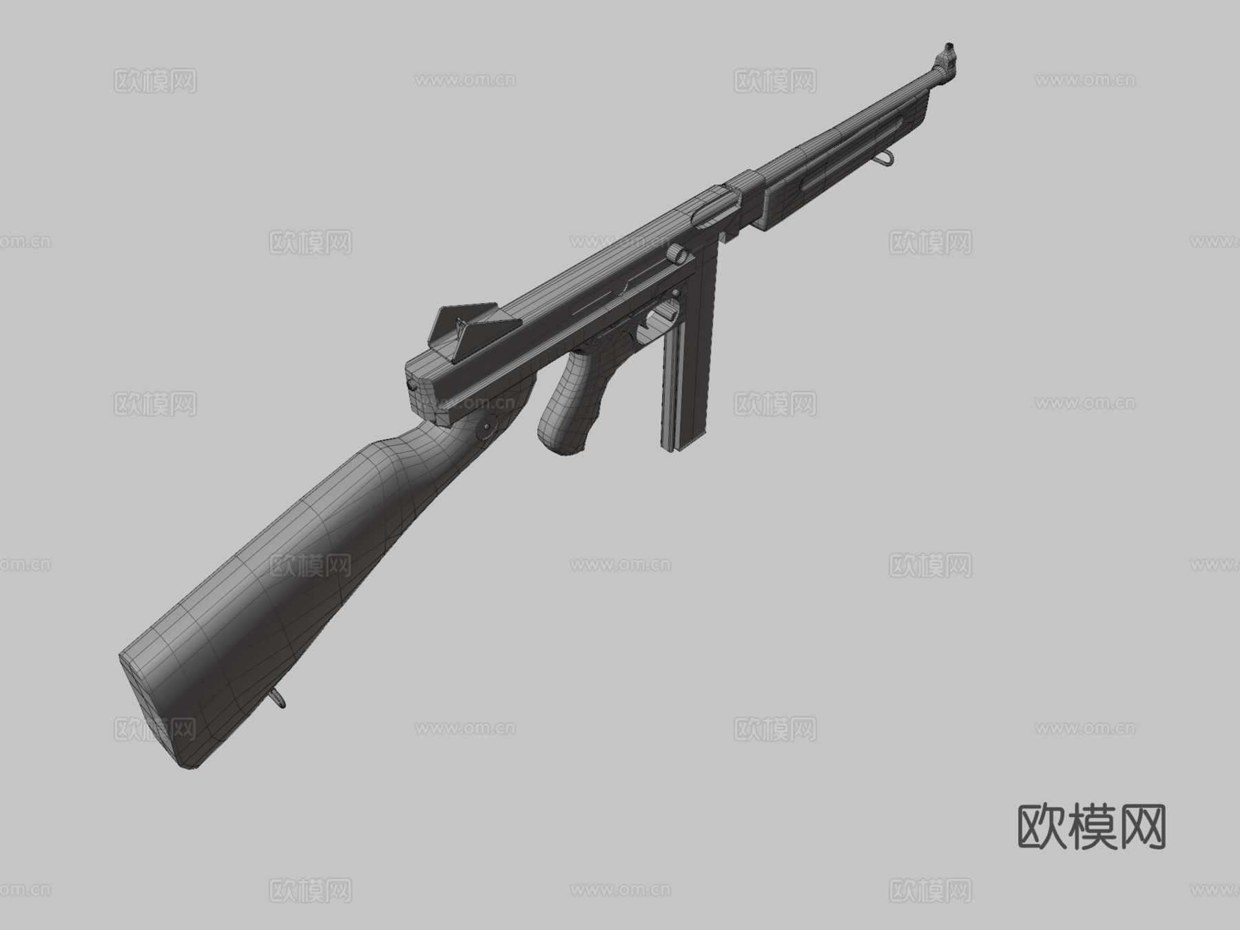 M1A1汤姆森冲锋枪3d模型