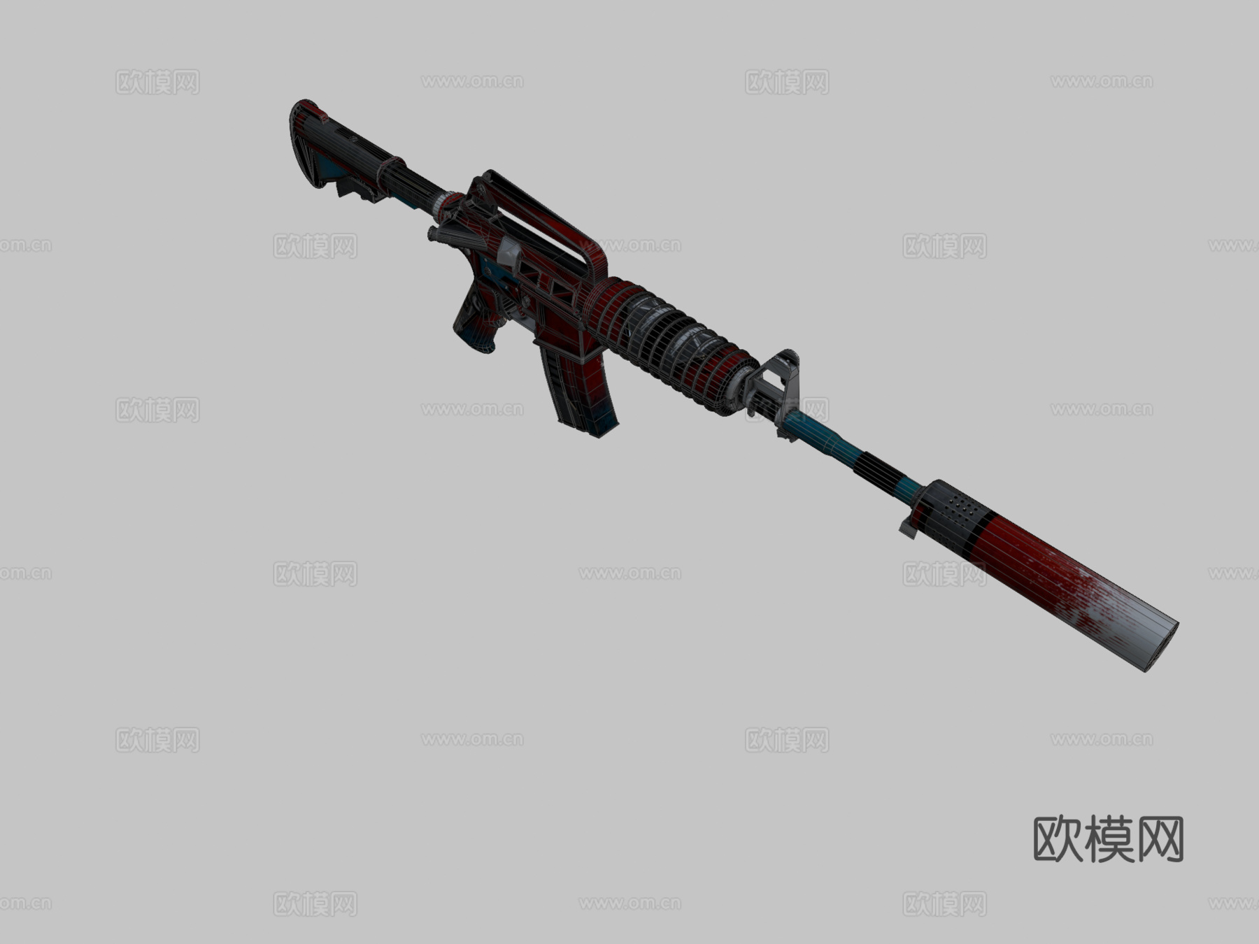 M4A1-S-死亡均衡者3d模型