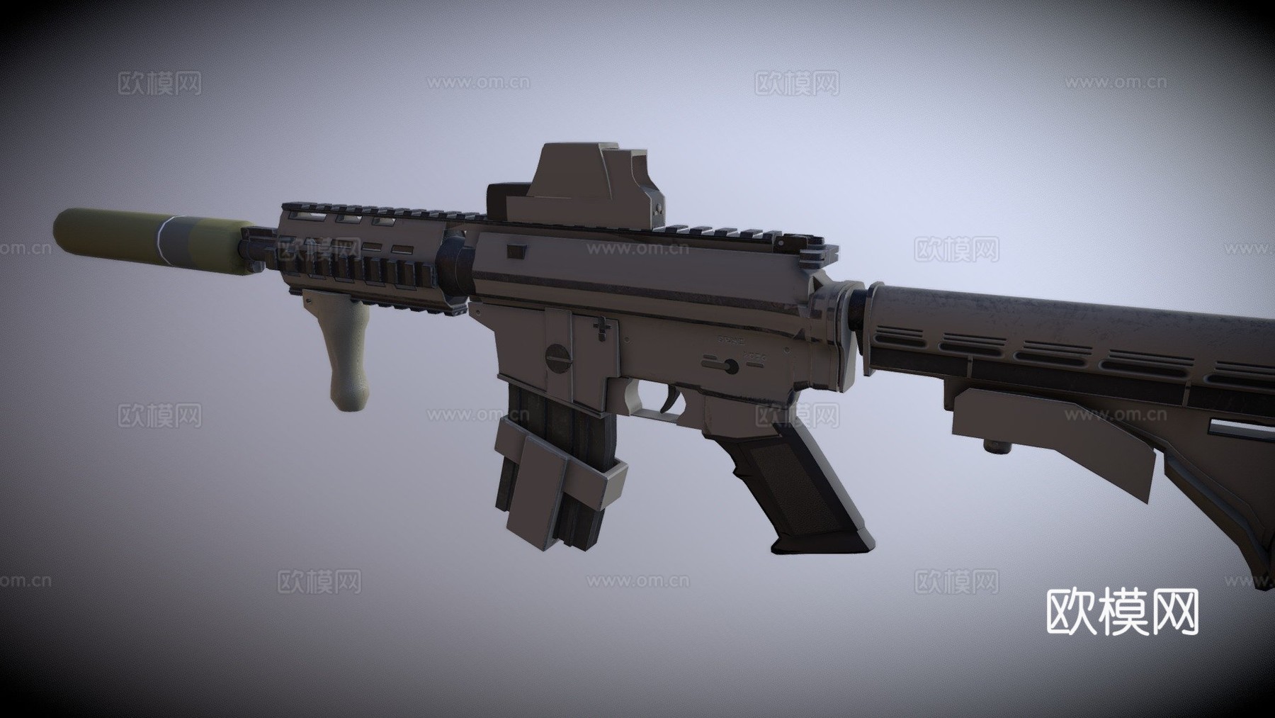 M4A1特种作战改进型3d模型