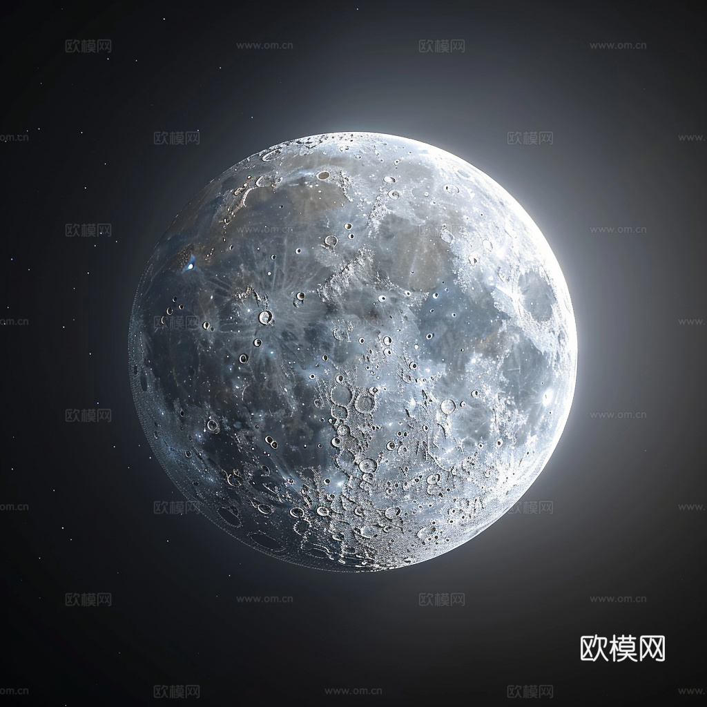 月球灯星球月亮陨石表表面