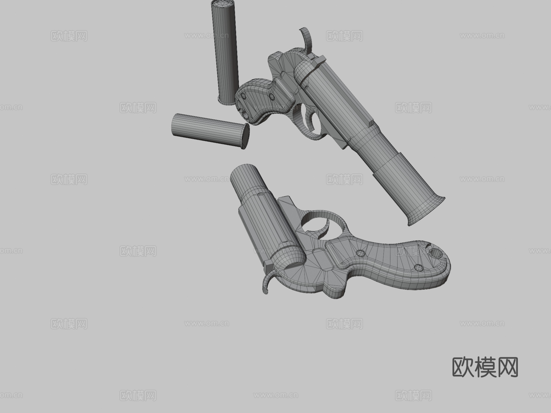 信号枪3d模型