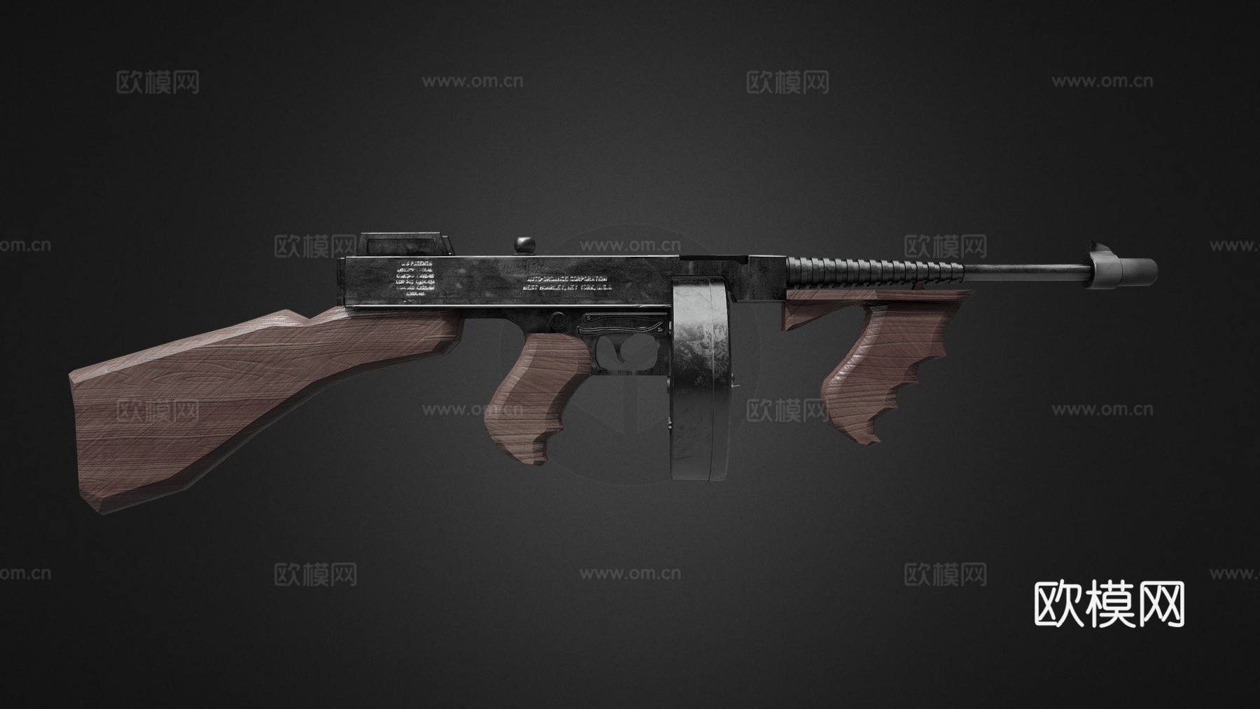 M1928A1汤姆逊(汤米枪)3d模型