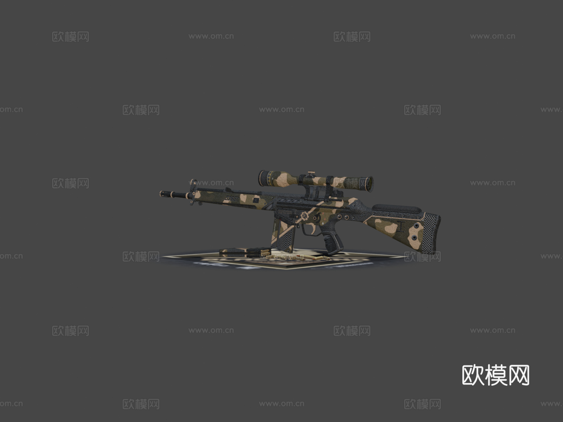 G3SG1-黑沙3d模型