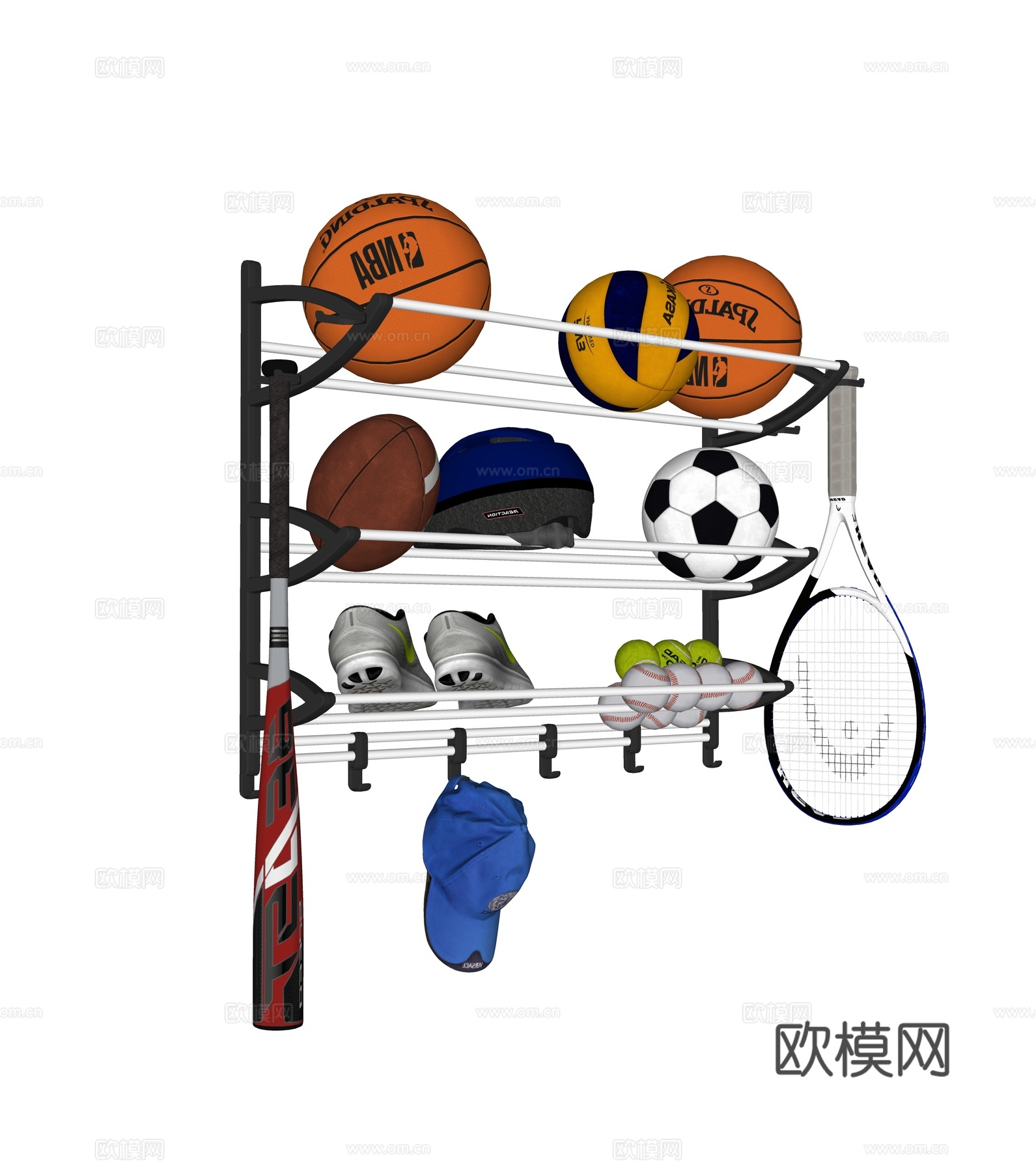 现代体育器材 运动器材su模型