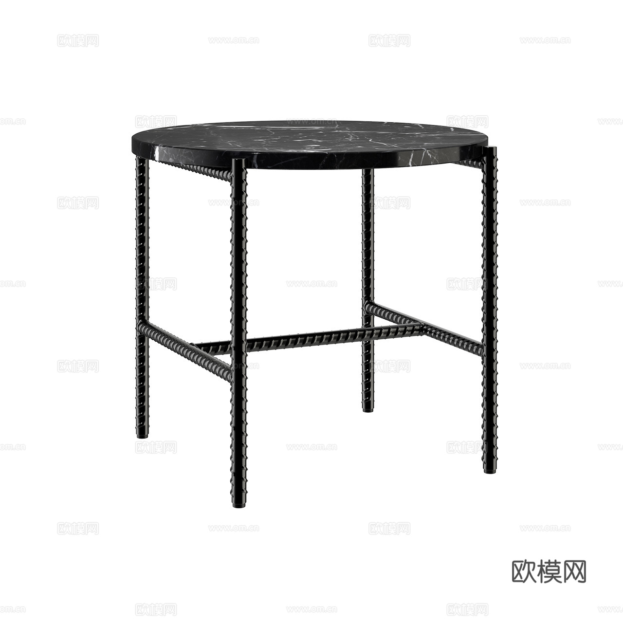 Hay 北欧茶几 极简茶几 边几 大理石边几 黑色大理石边几3d模型