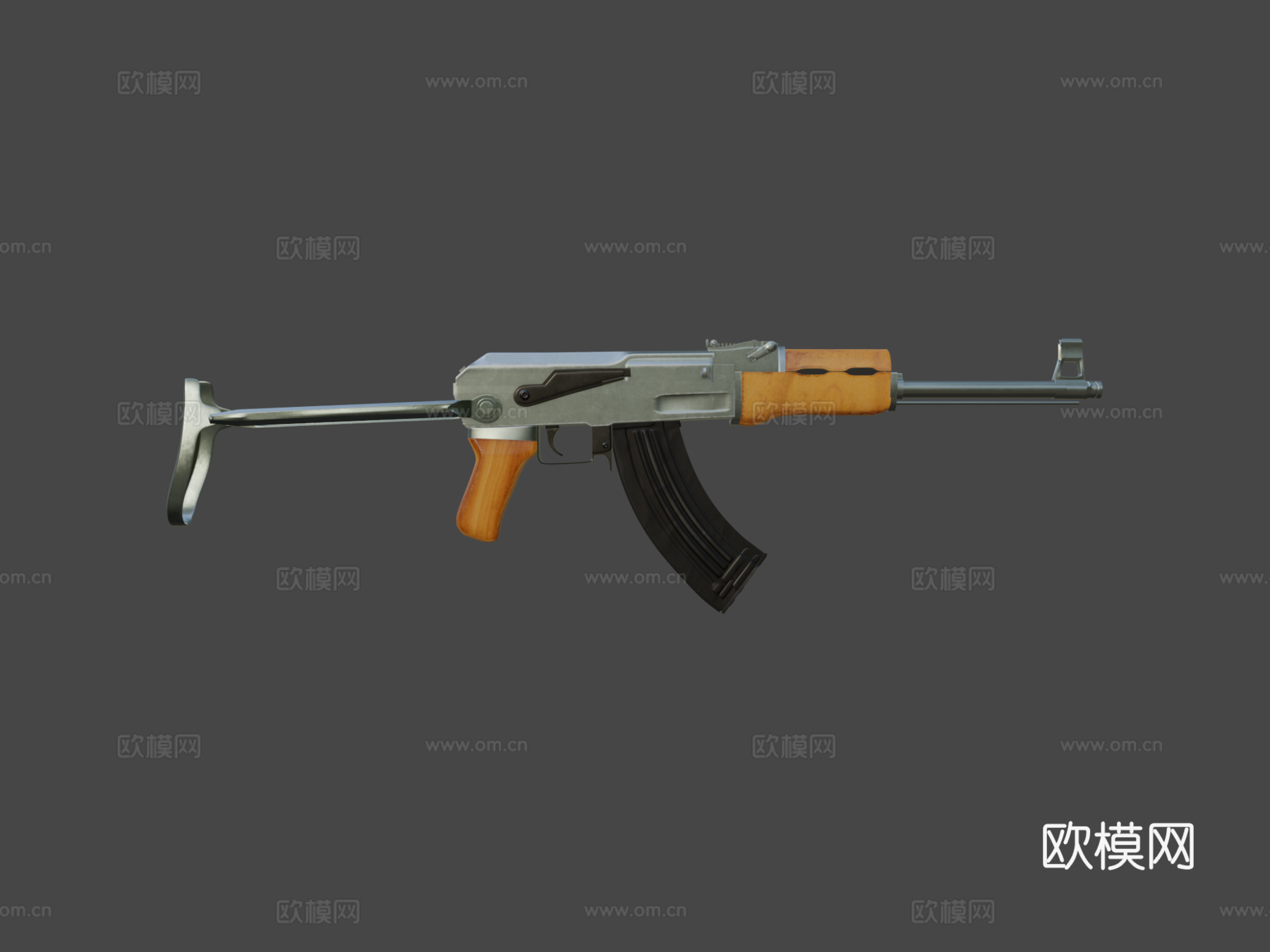 AK-47步枪3d模型
