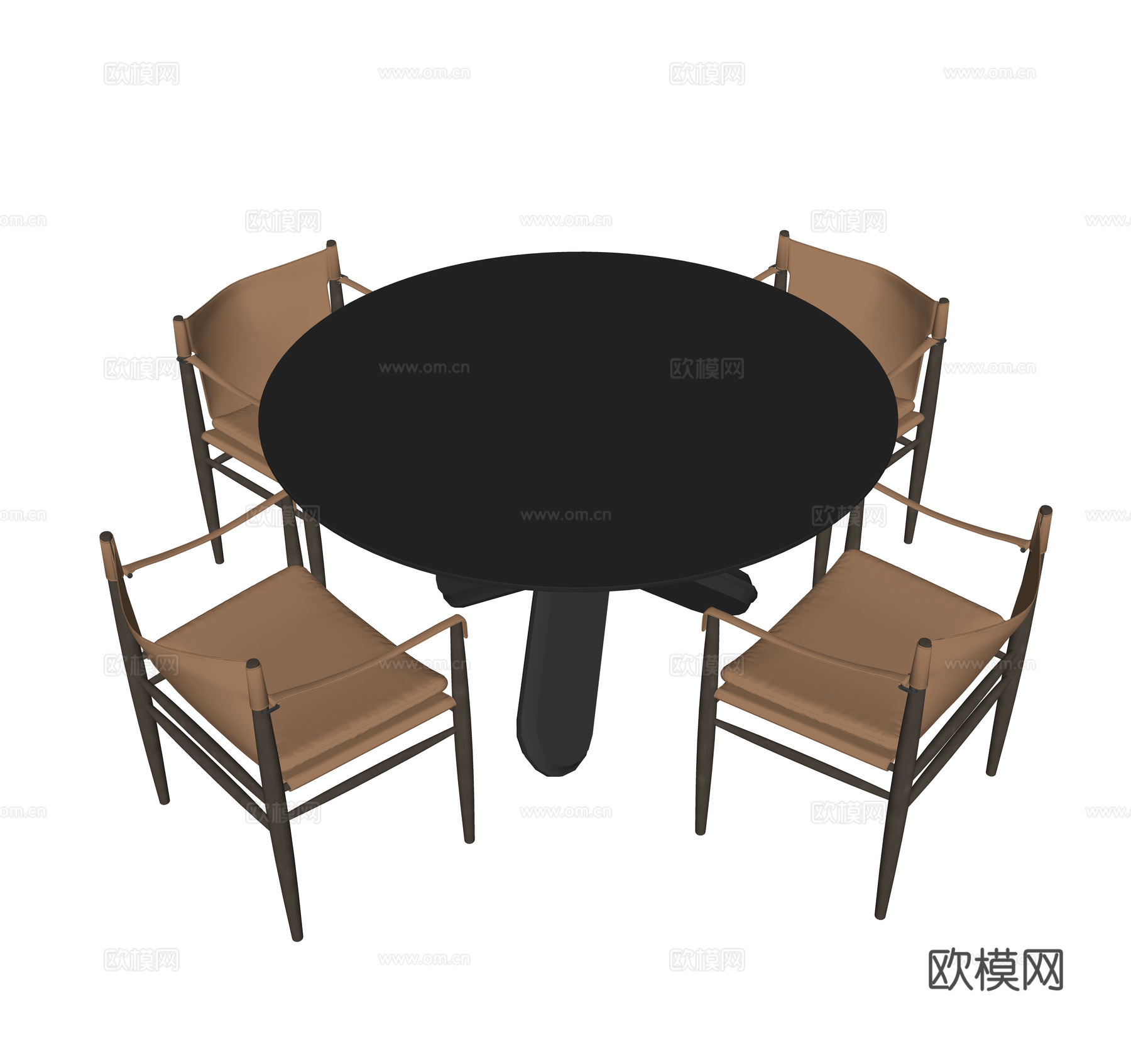 现代餐桌椅组合su模型