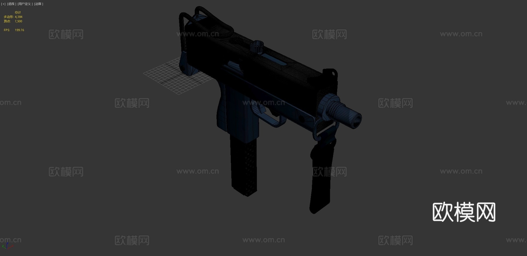 Mac-10行动版3d模型