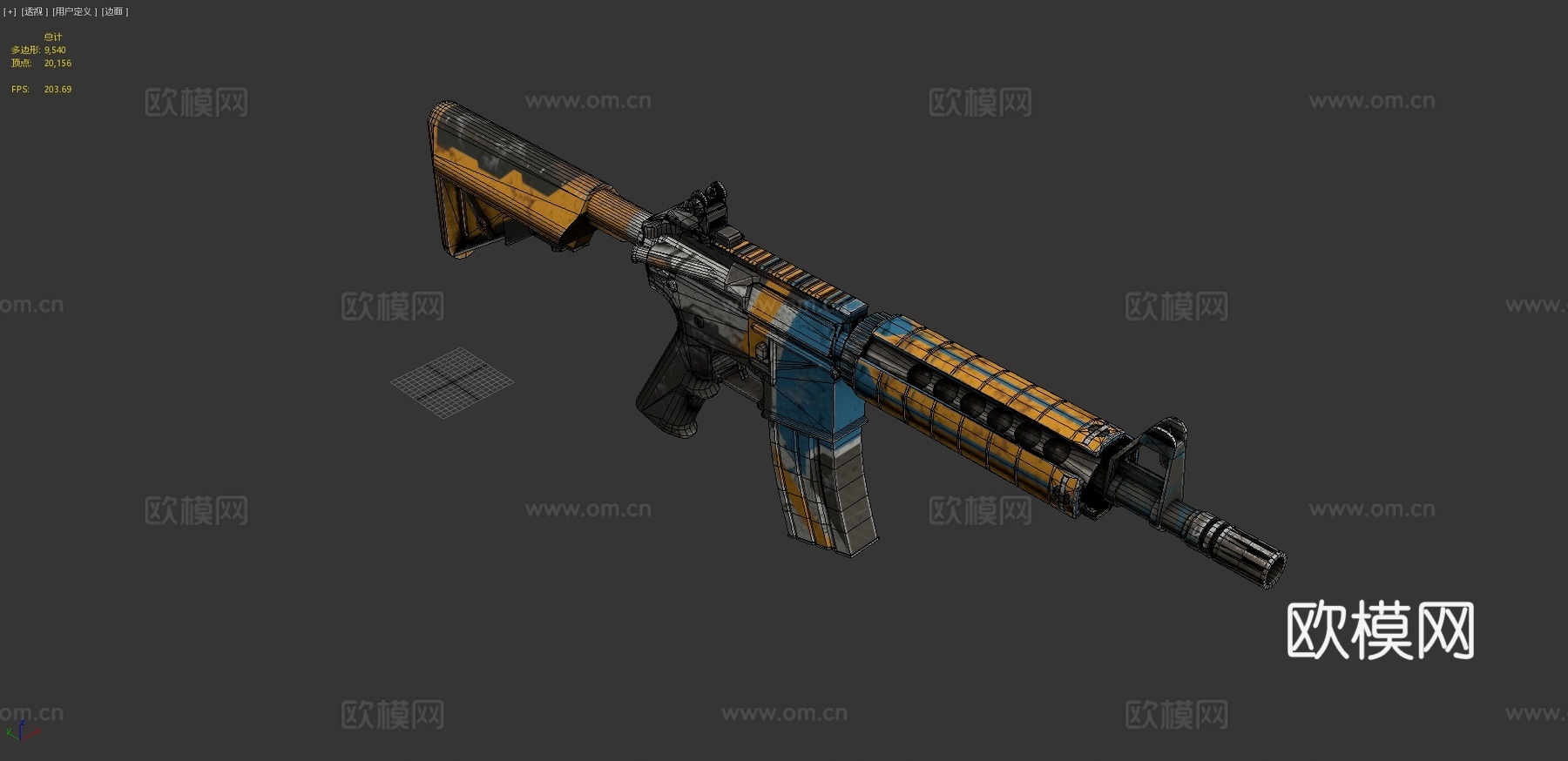 M4A4-建造者3d模型
