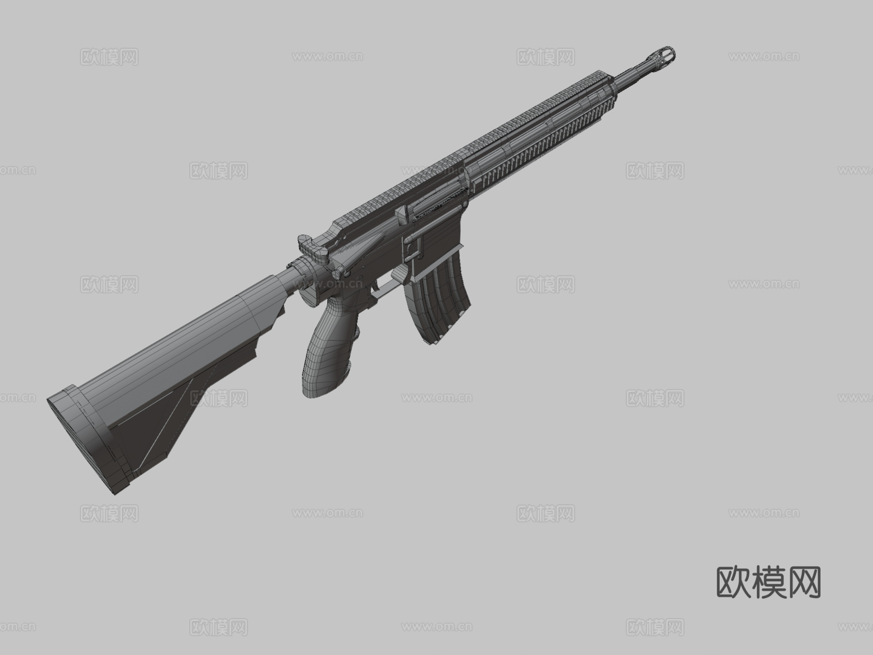 HK416步枪3d模型