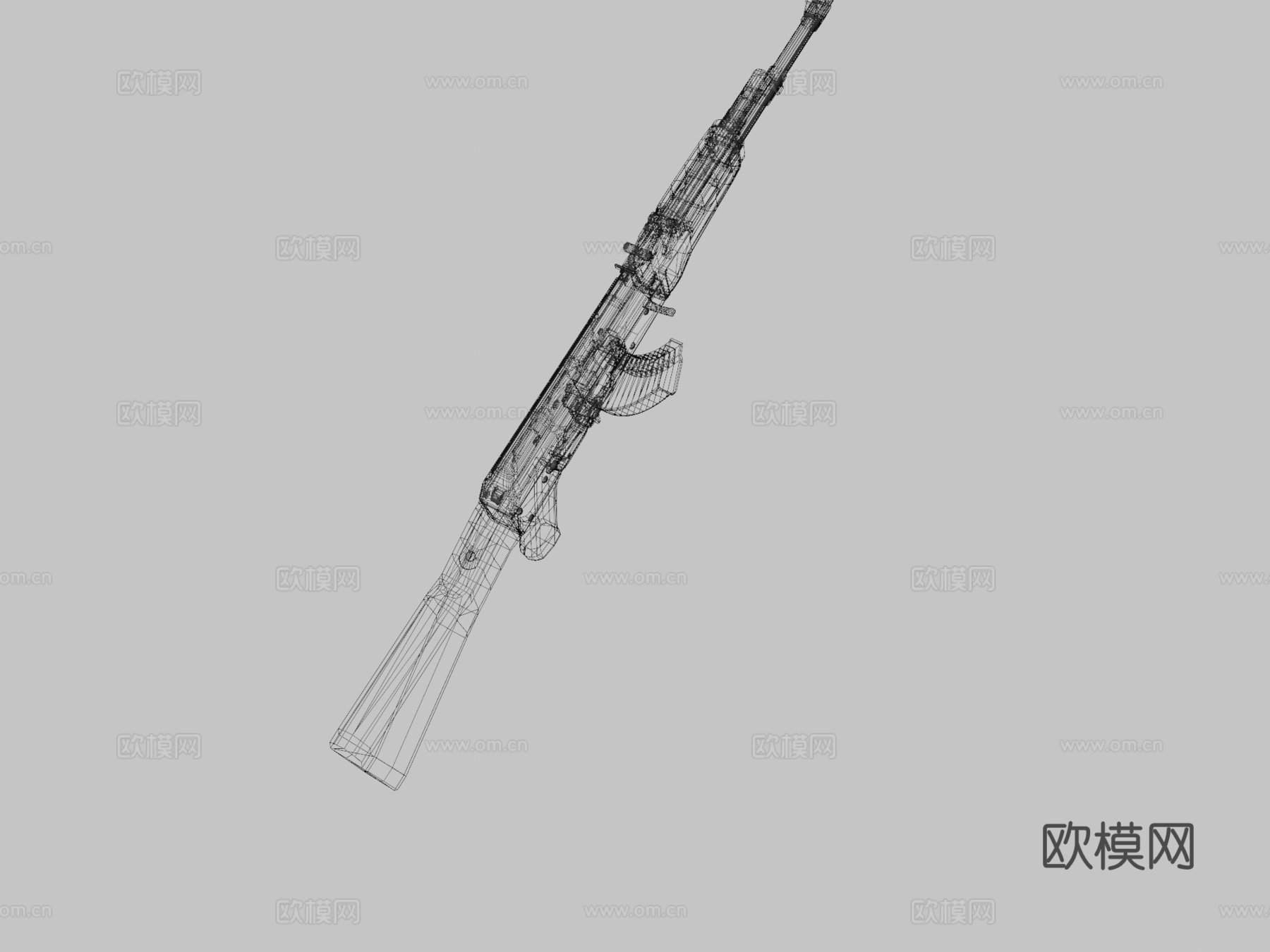 AK47枪栓3d模型