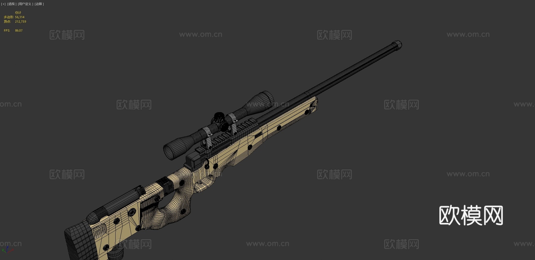 AWP(低多边形版)3d模型