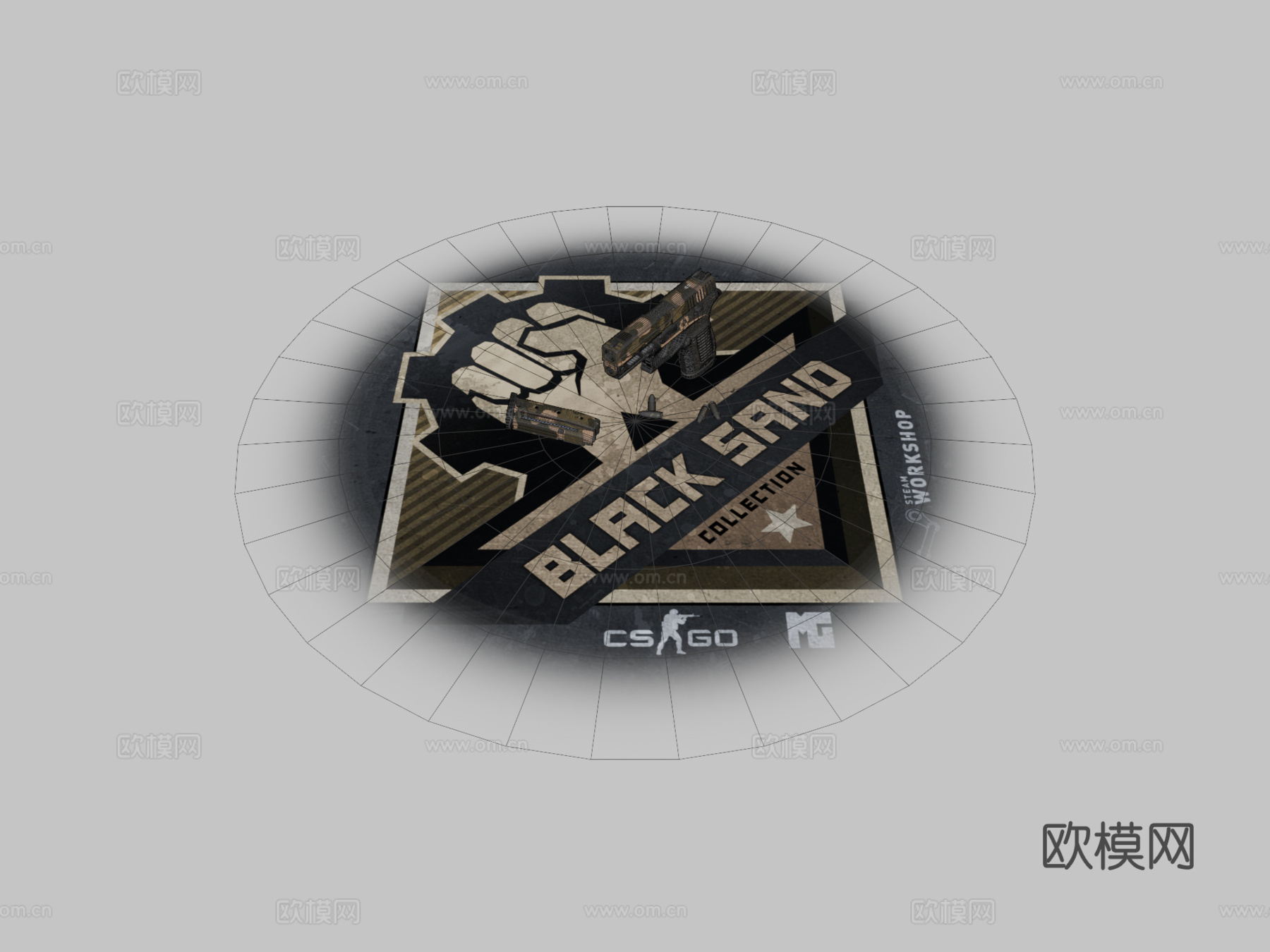 P250-黑沙3d模型