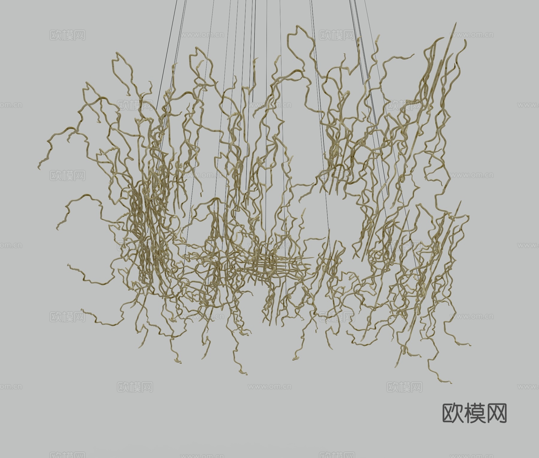 现代装饰艺术吊灯3d模型