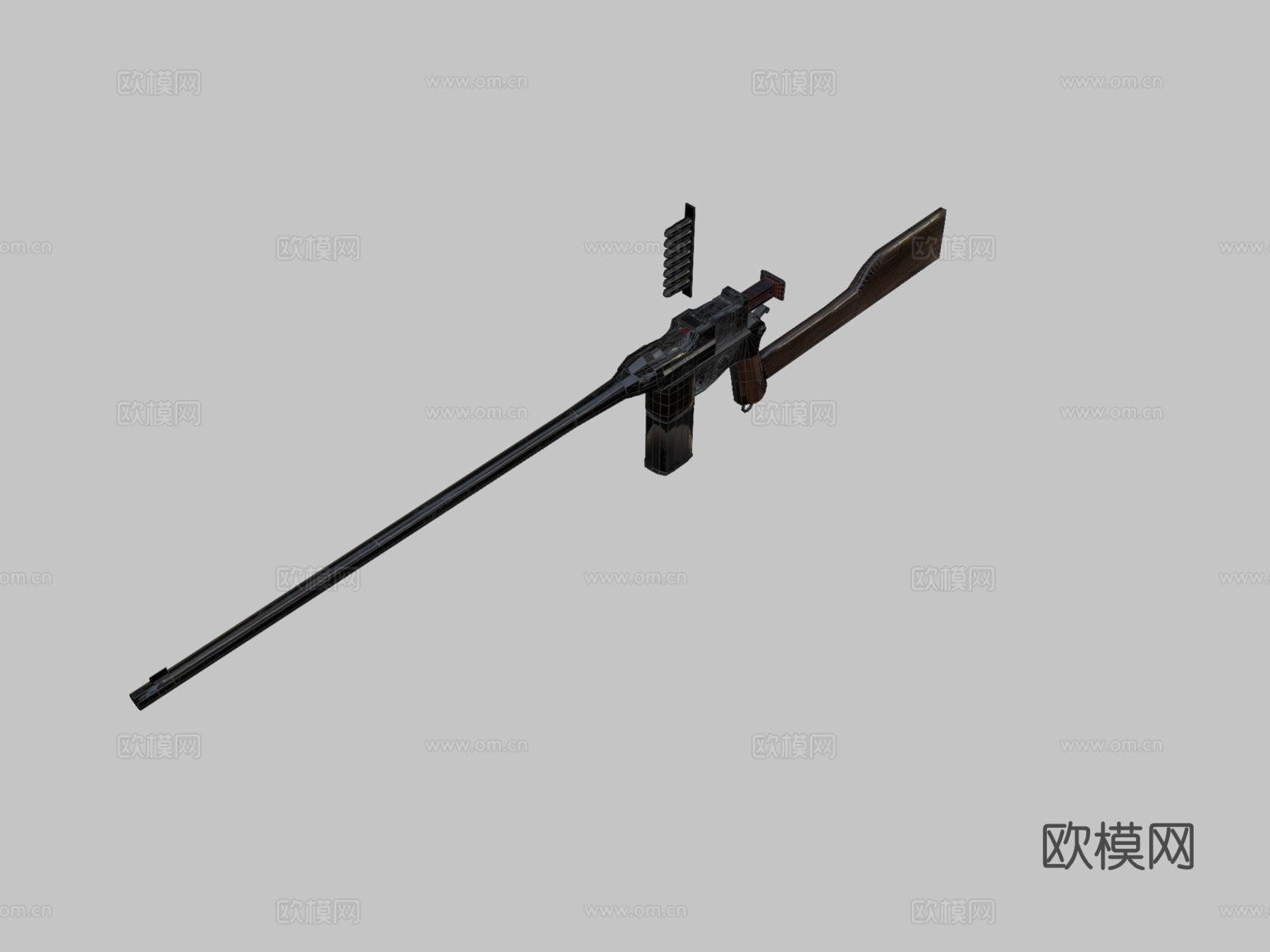 毛瑟C96(毛瑟速射长版)3d模型