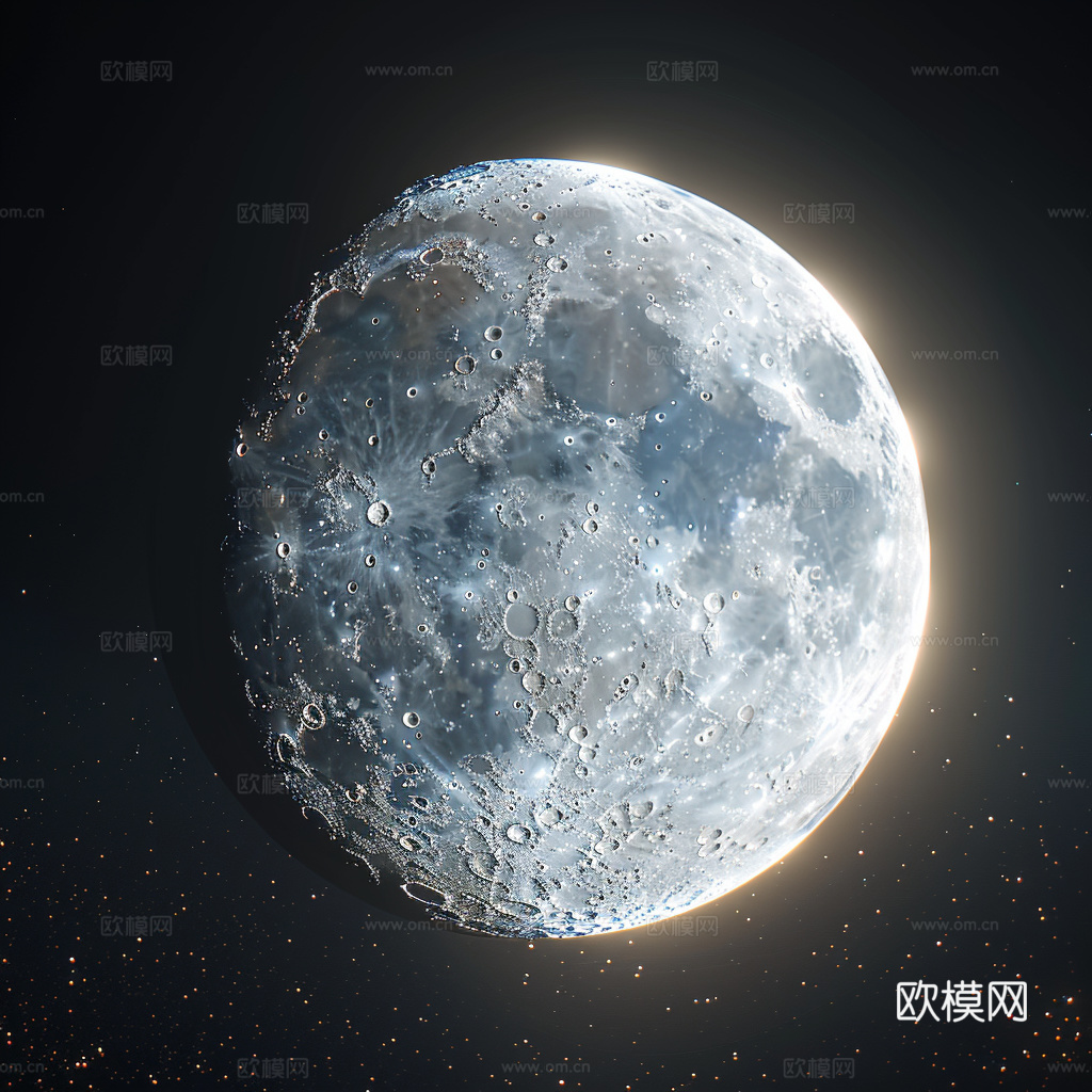 月球灯星球月亮陨石表表面