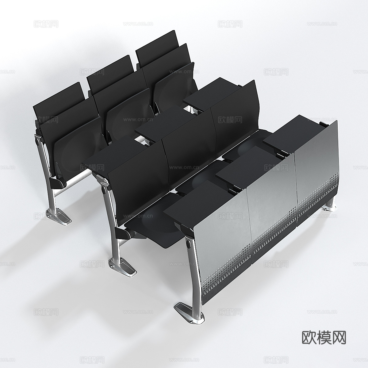 现代公共座椅 礼堂座椅 办公座椅3d模型