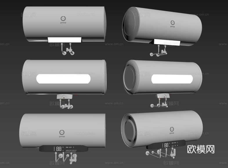 现代热水器 热水器组合su模型下载(渲染图2)