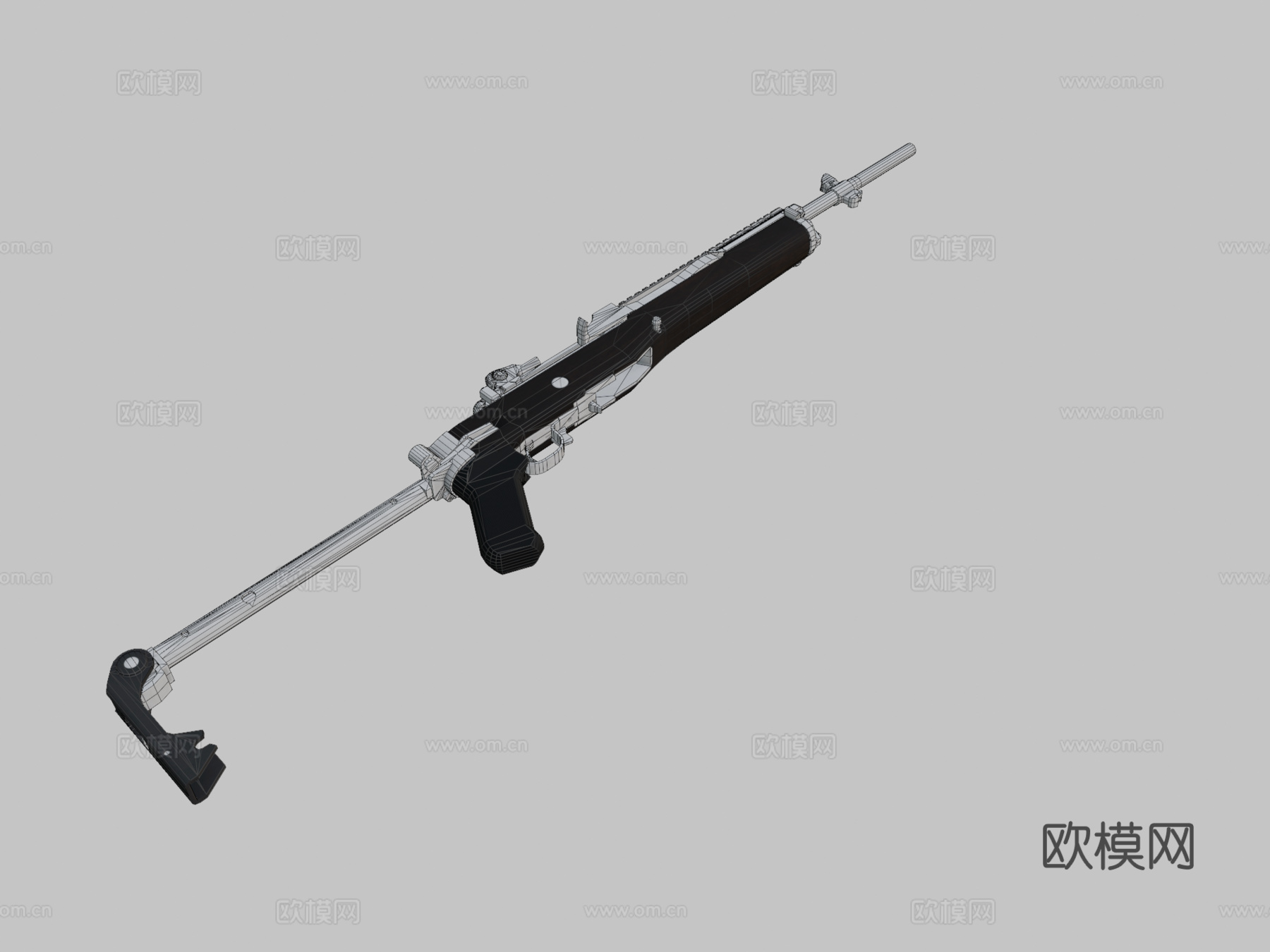 镀银-Mini14-PUBG3d模型