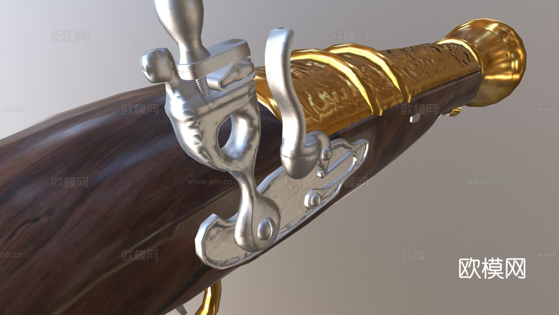 牛仔枪3d模型