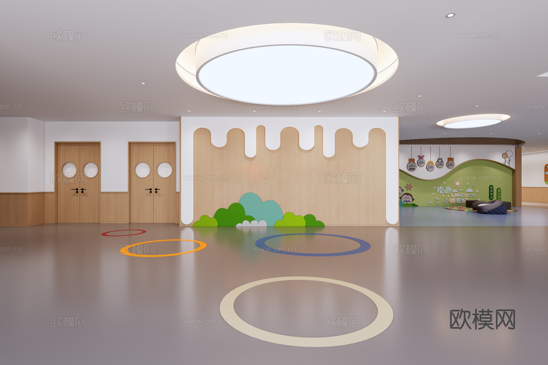 现代幼儿园3d模型