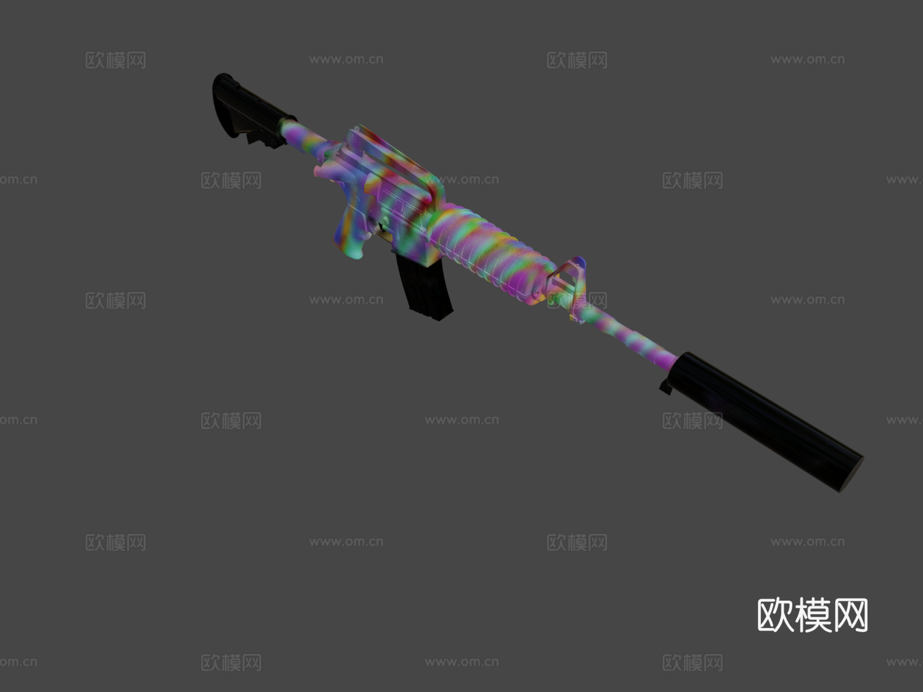 M4A1-S彩虹光泽-VGO3d模型