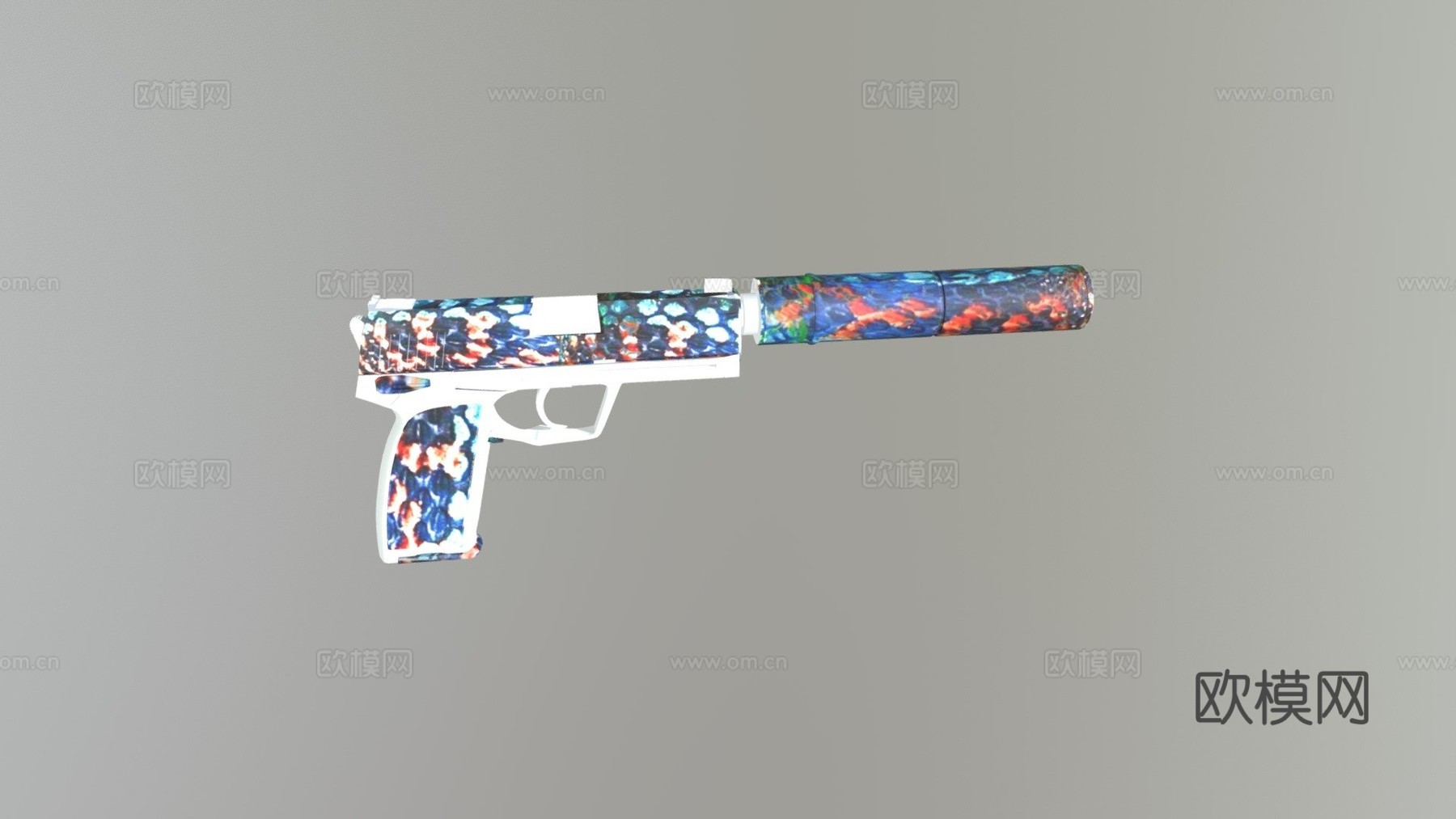 USP-S蛇鳞版3d模型