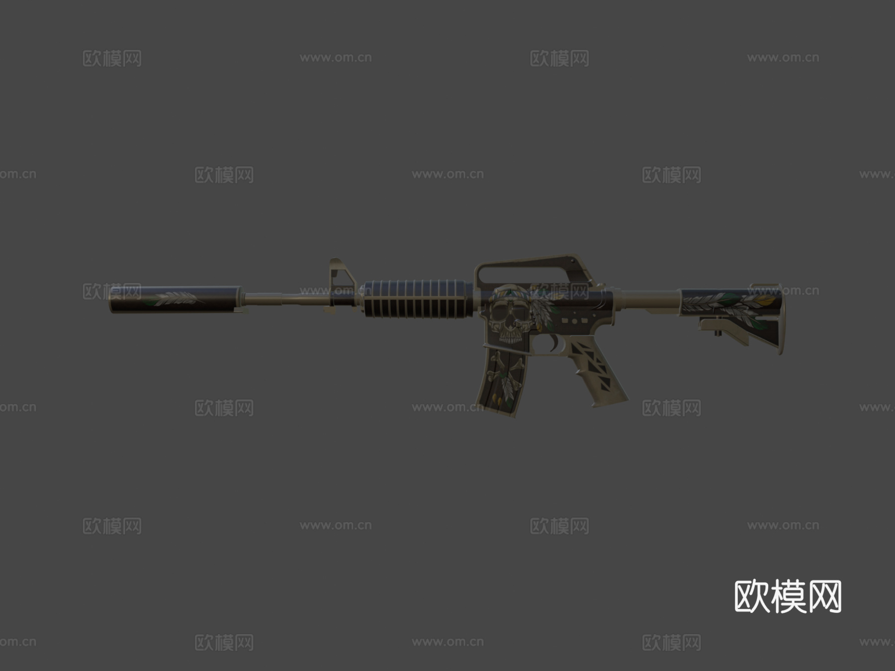 M4A1S-部落3d模型