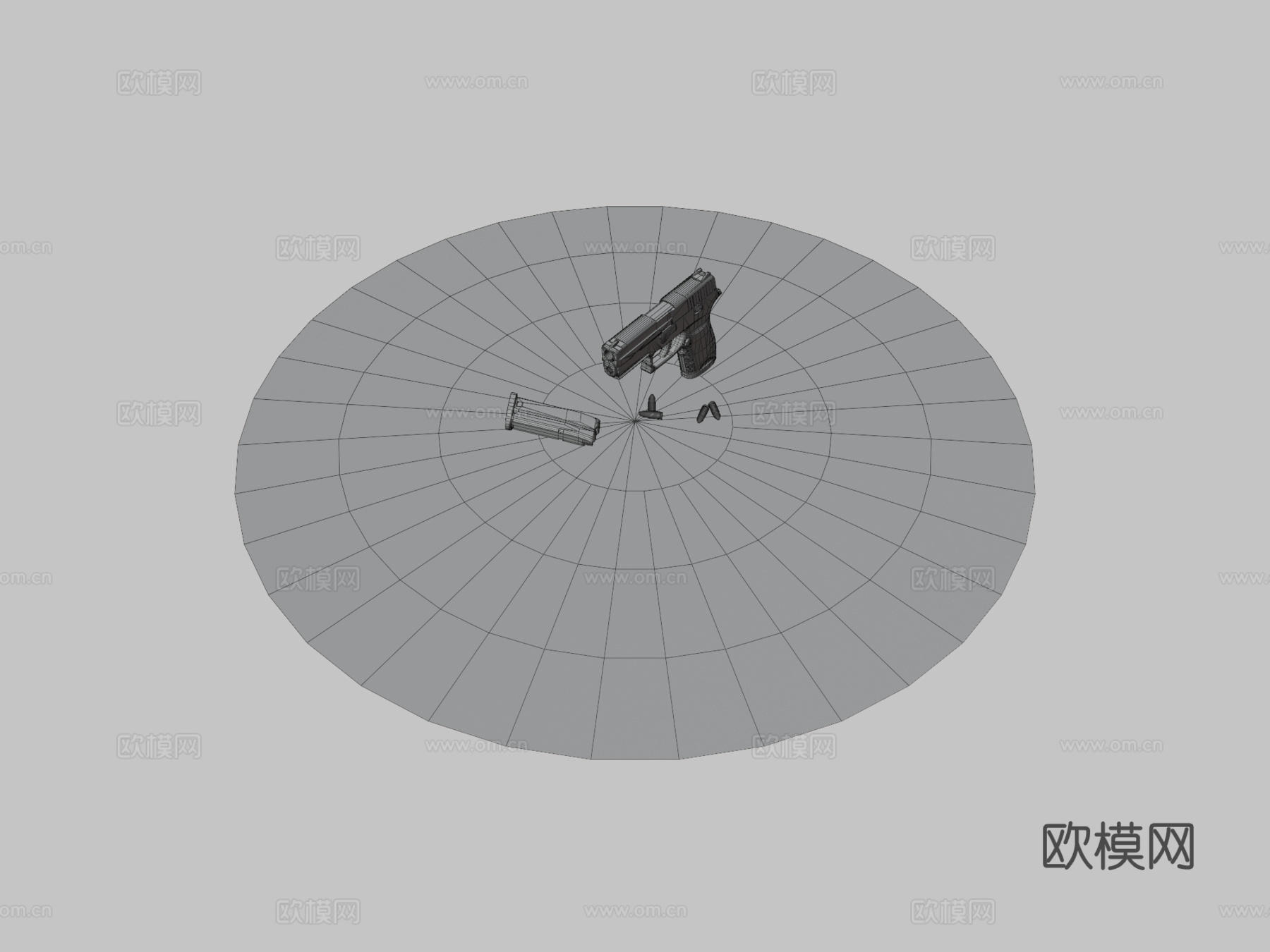 P250-黑沙3d模型