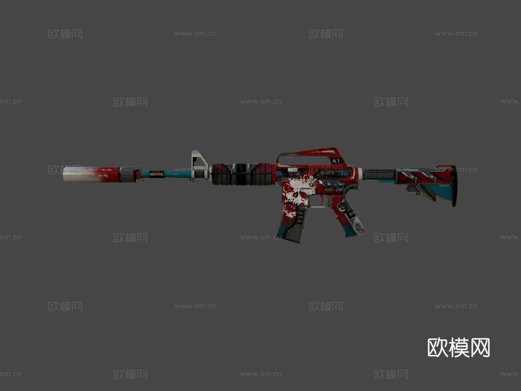 M4A1-S-死亡均衡者3d模型