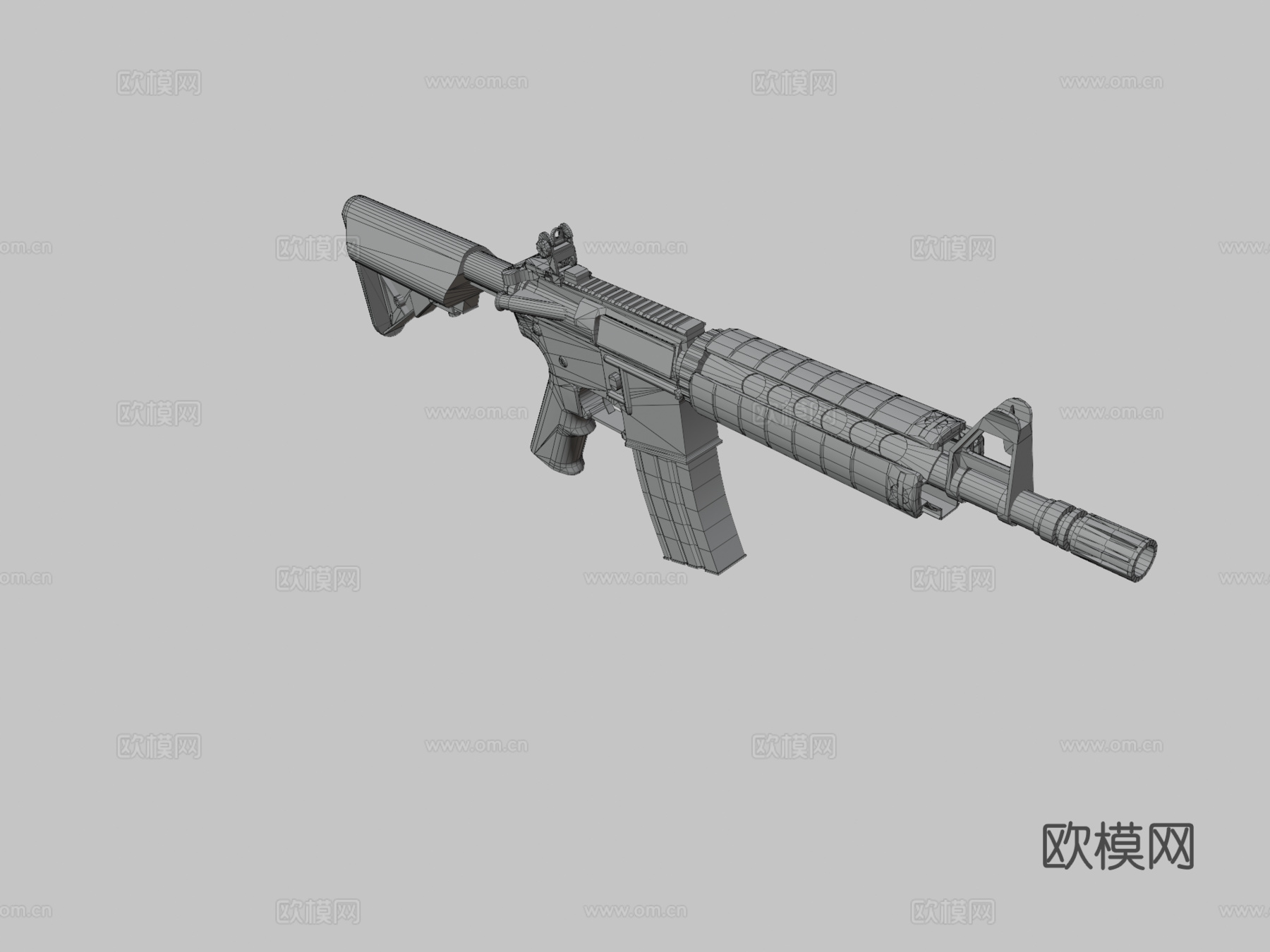 M416步枪模型3d模型