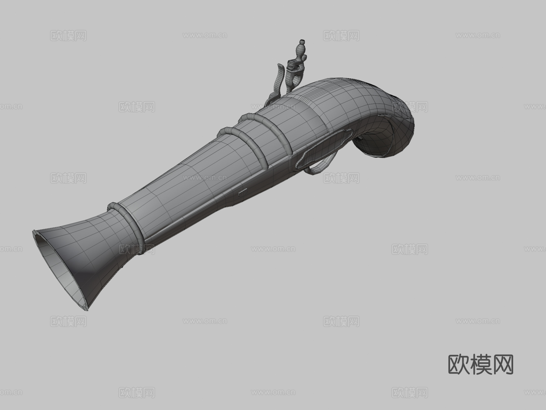 牛仔枪3d模型