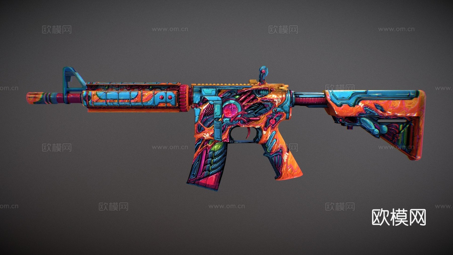 M4A4-生物战3d模型