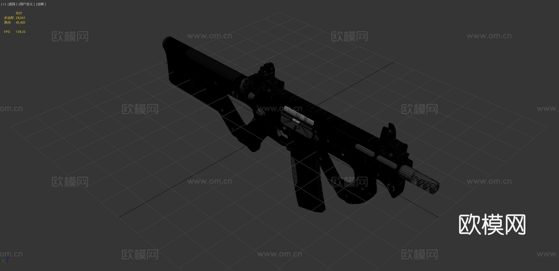 赫拉CQR步枪3d模型