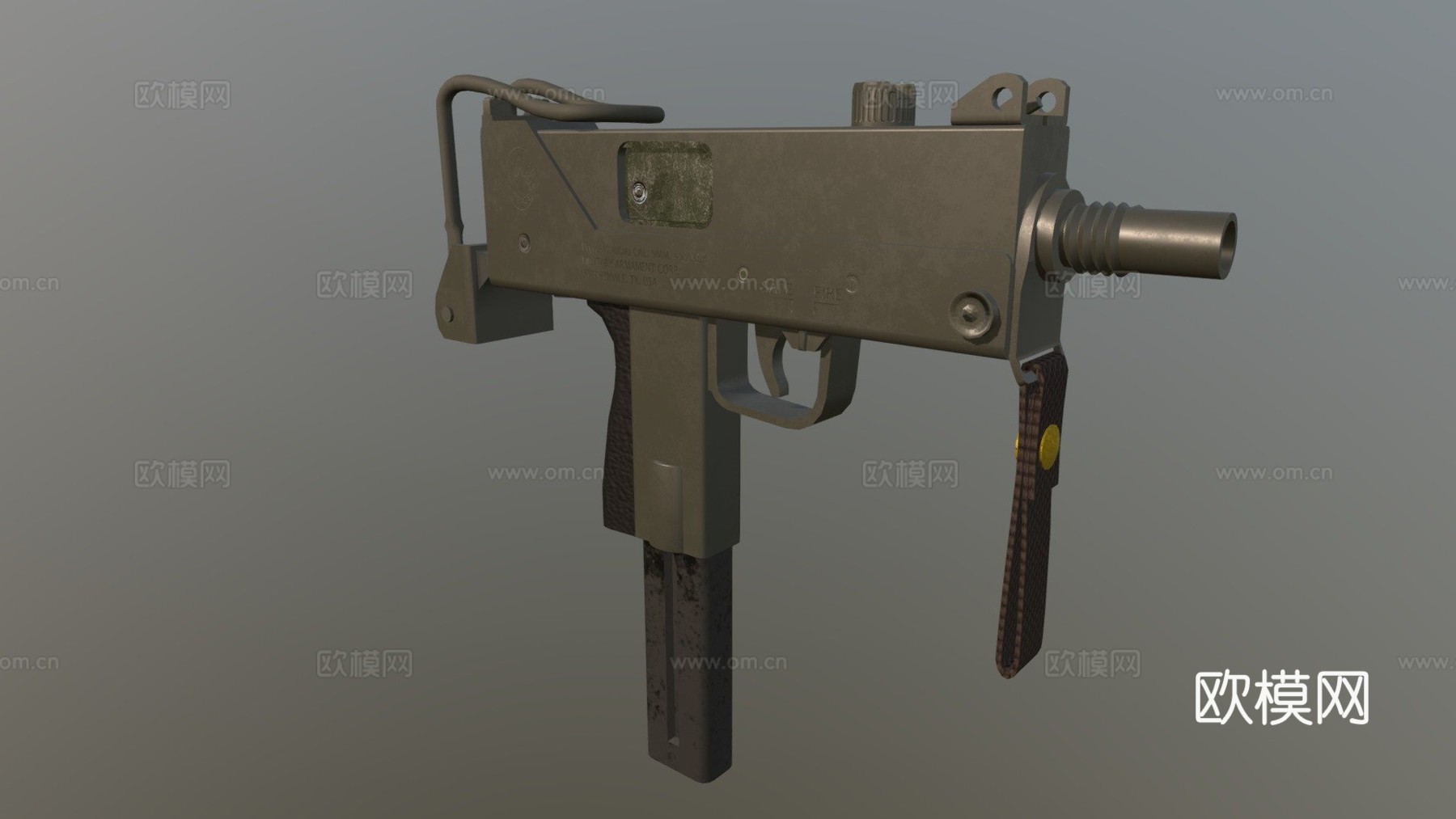 Mac10冲锋枪3d模型